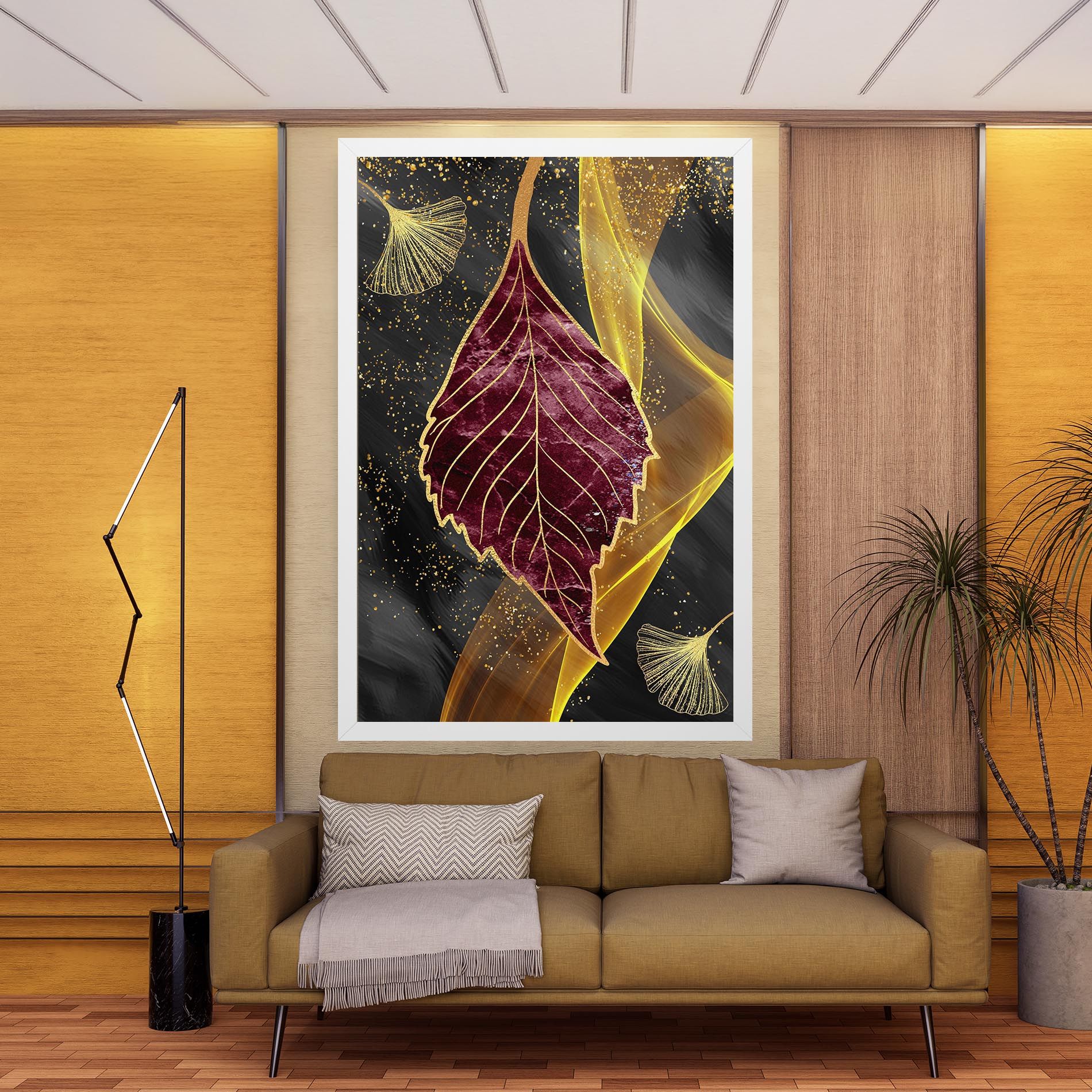 Golden Leaves Red mockup 9