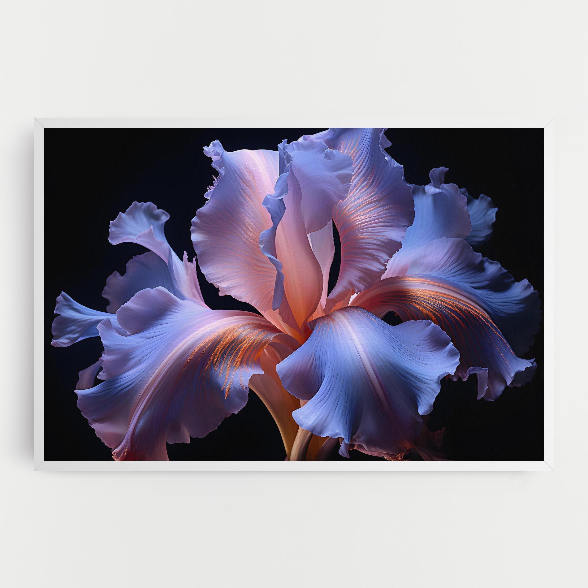 Tablou Canvas Elegant Iris On Black mockup 0