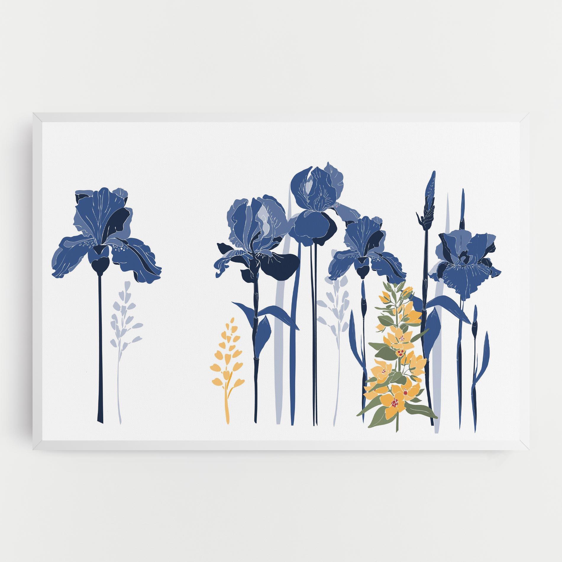 Tablou Canvas Iris Blue Art mockup 0