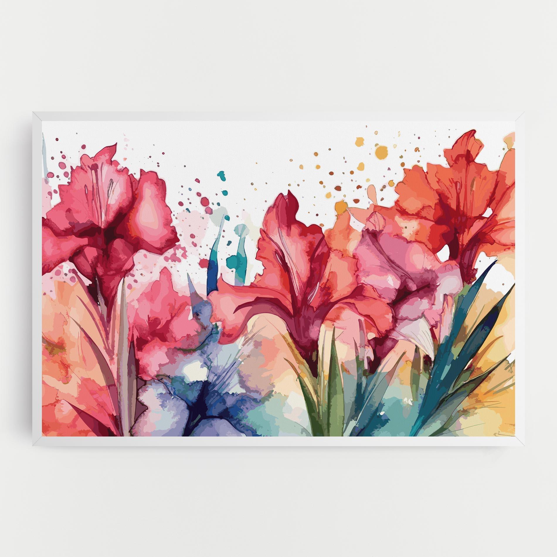 Tablou Canvas Pink Blue Iris mockup 0