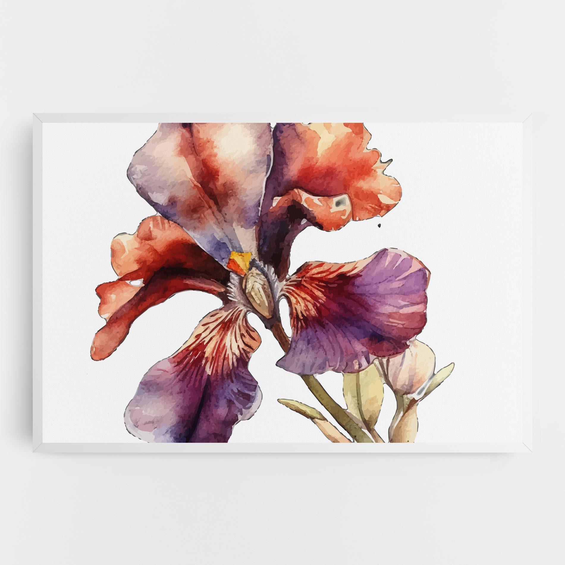 Tablou Canvas Watercolor Iris mockup 0