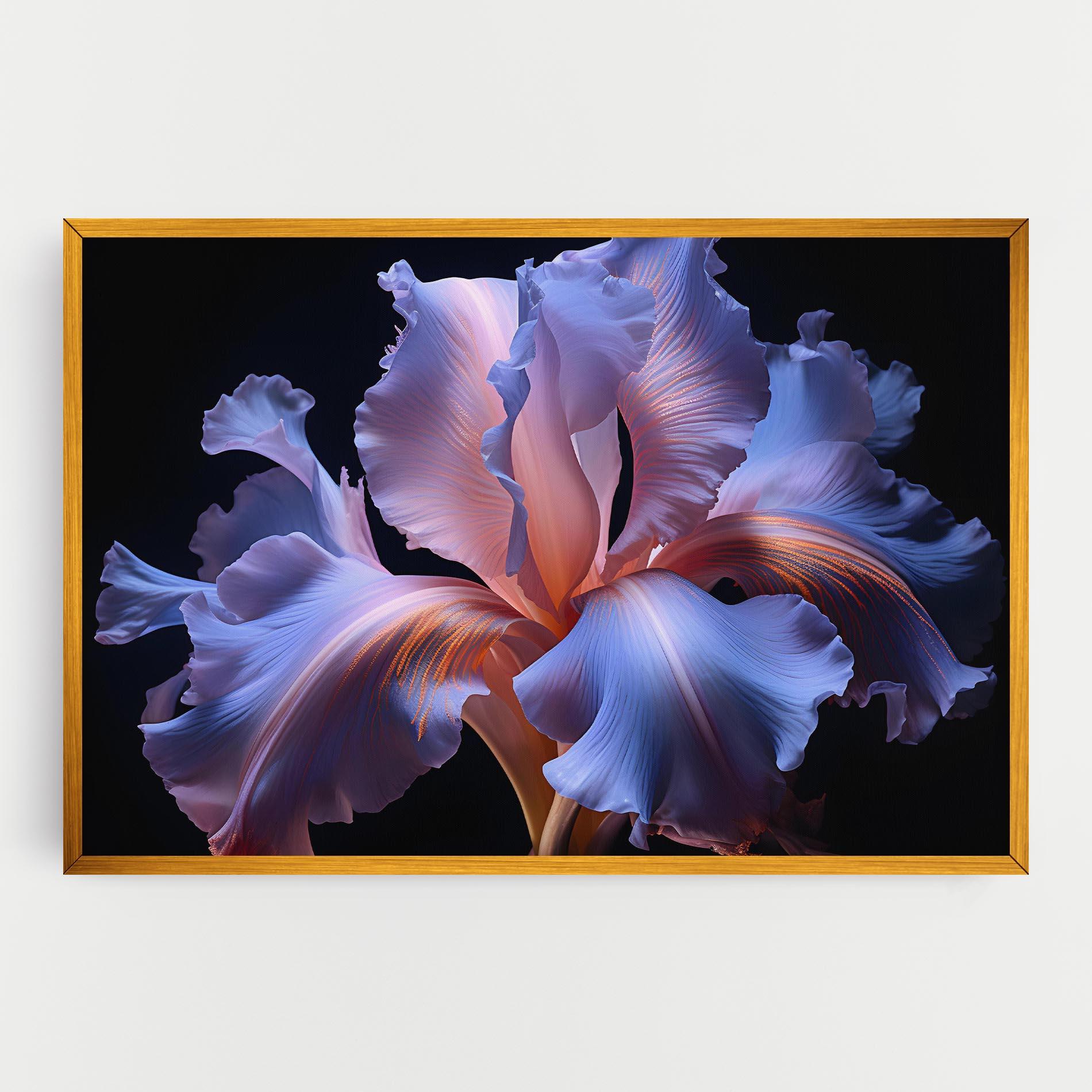 Tablou Canvas Elegant Iris On Black mockup 0