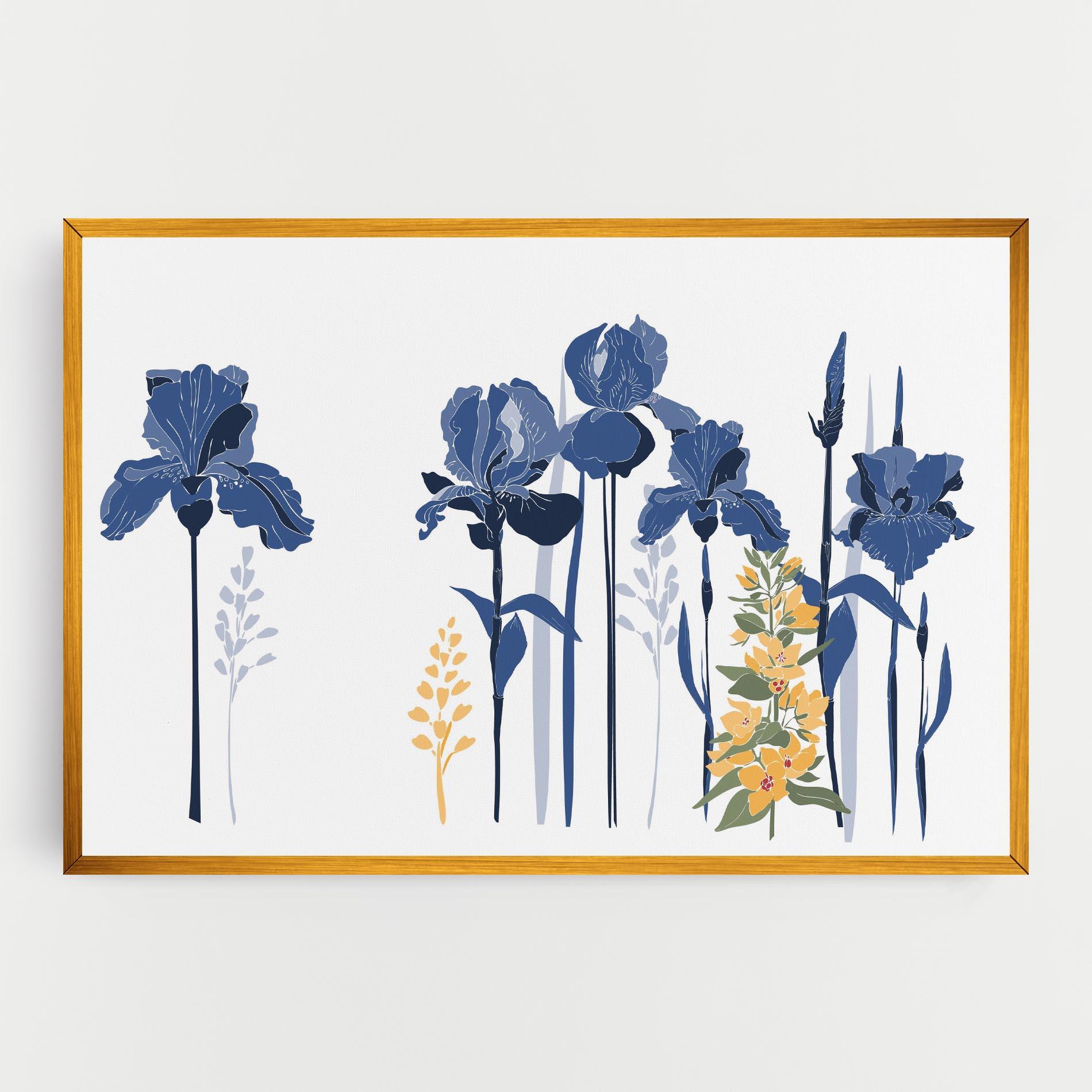 Tablou Canvas Iris Blue Art mockup 0