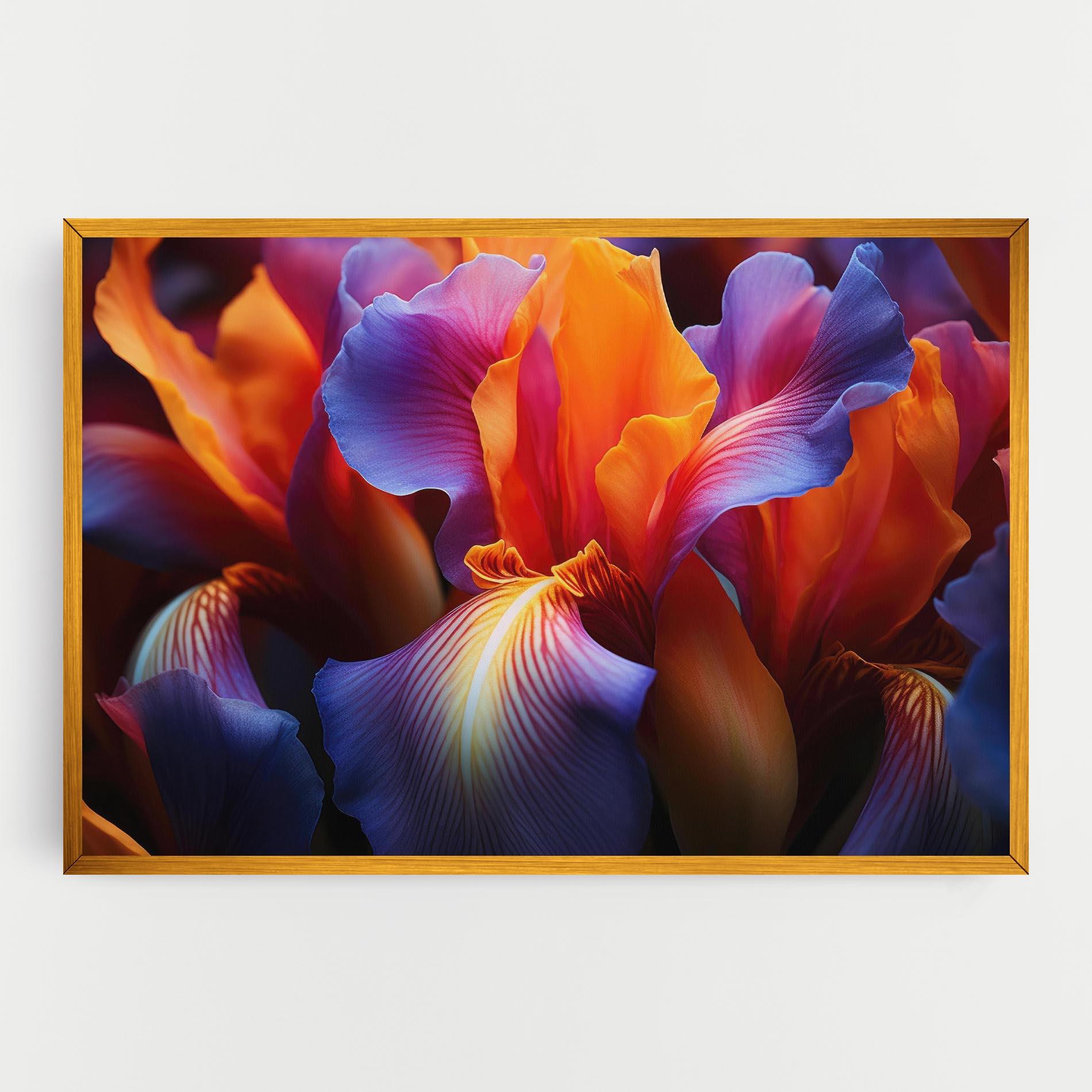 Tablou Canvas Orange Purple Iris mockup 0