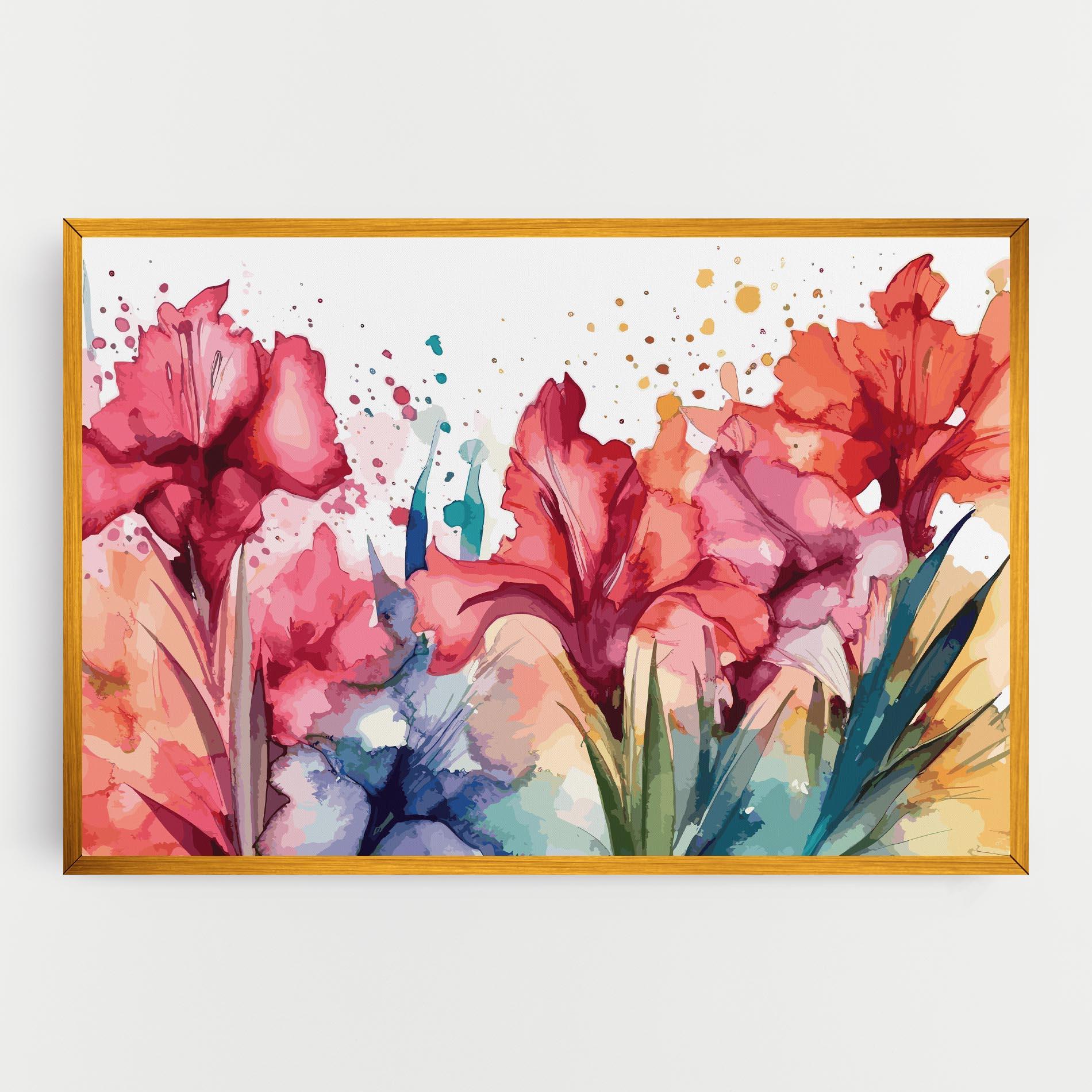 Tablou Canvas Pink Blue Iris mockup 0