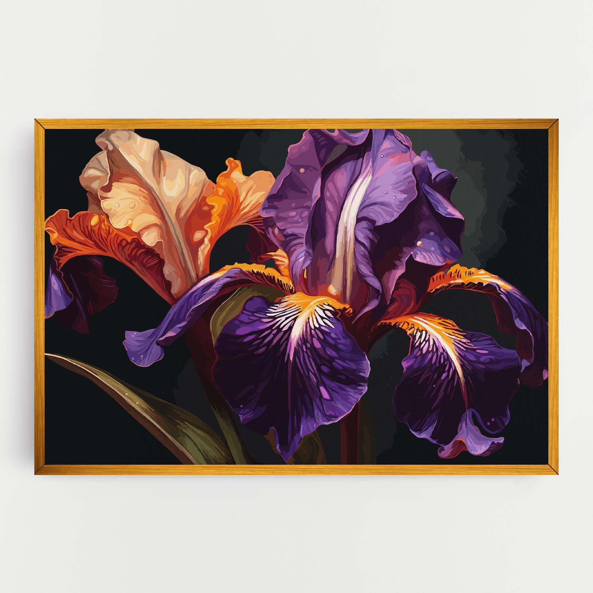 Tablou Canvas Purple Orange Iris mockup 0