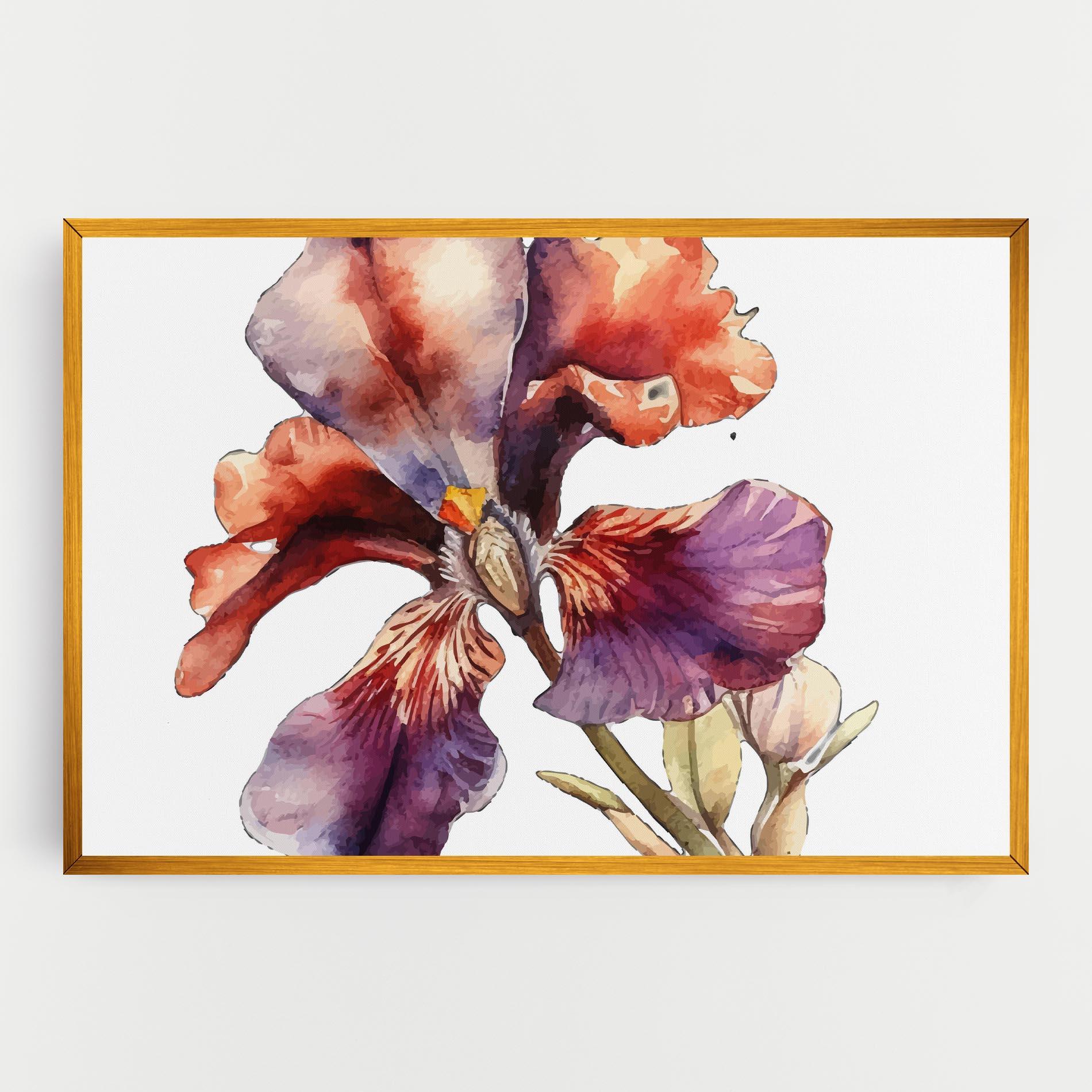 Tablou Canvas Watercolor Iris mockup 0