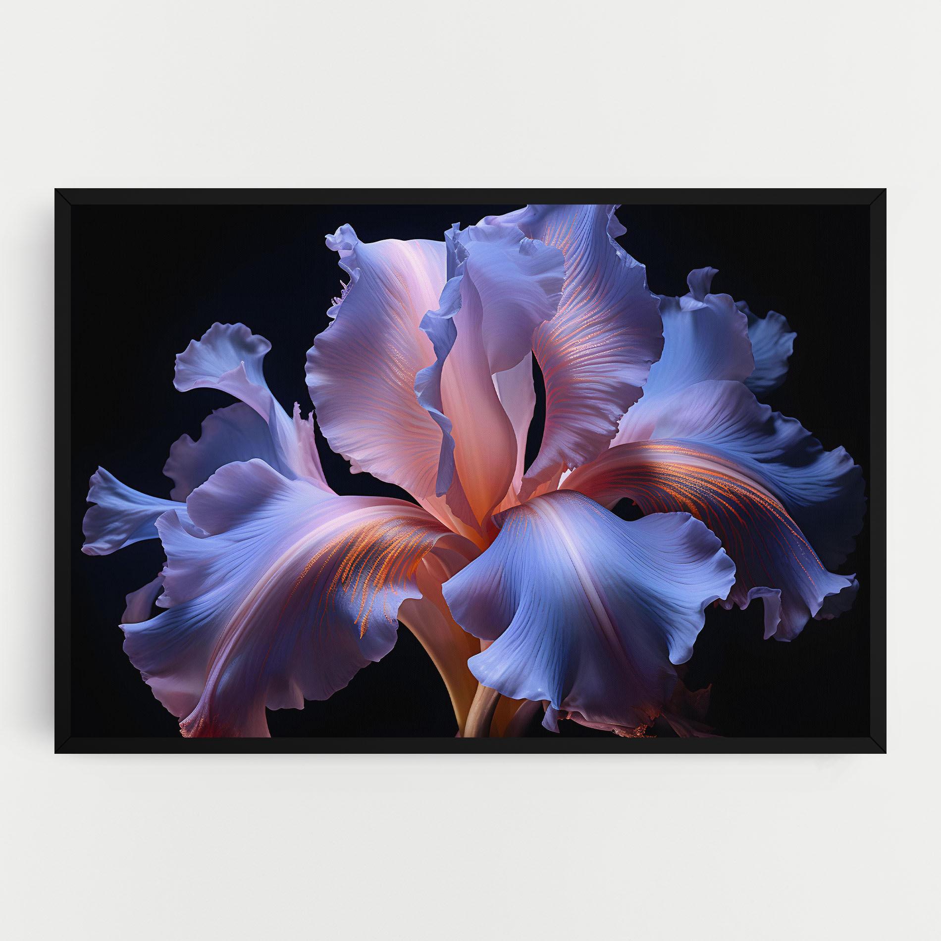 Tablou Canvas Elegant Iris On Black mockup 0