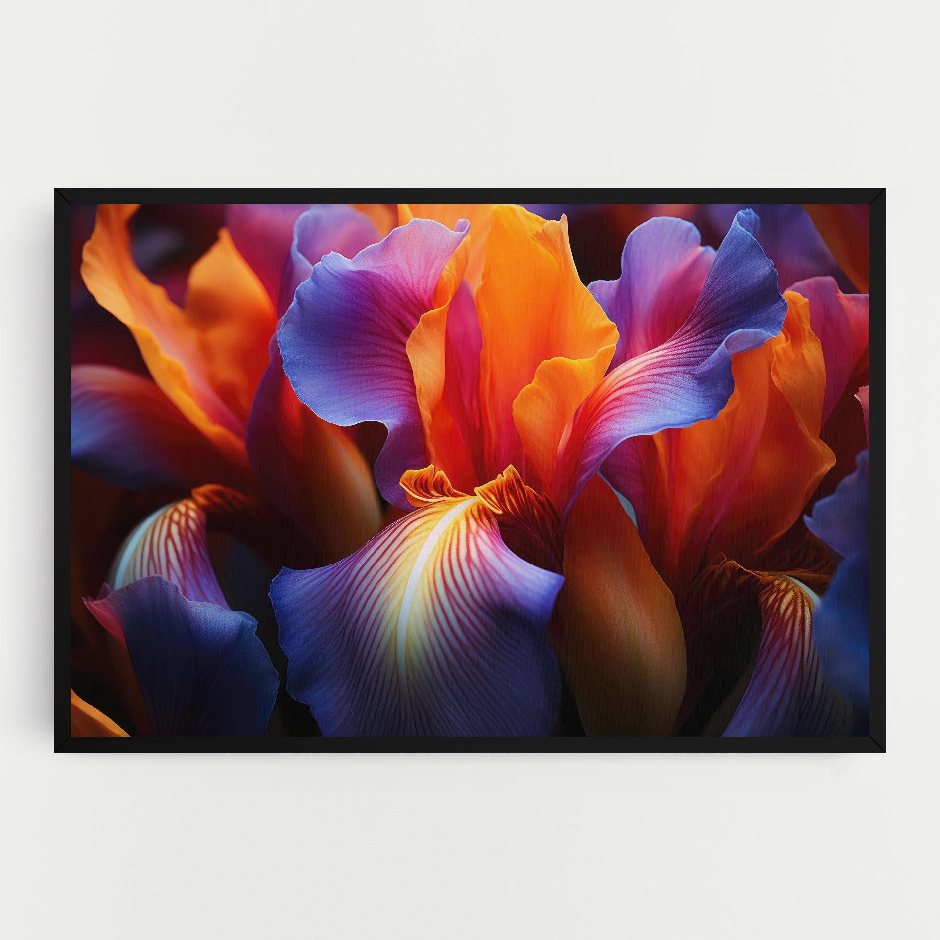 Tablou Canvas Orange Purple Iris mockup 0