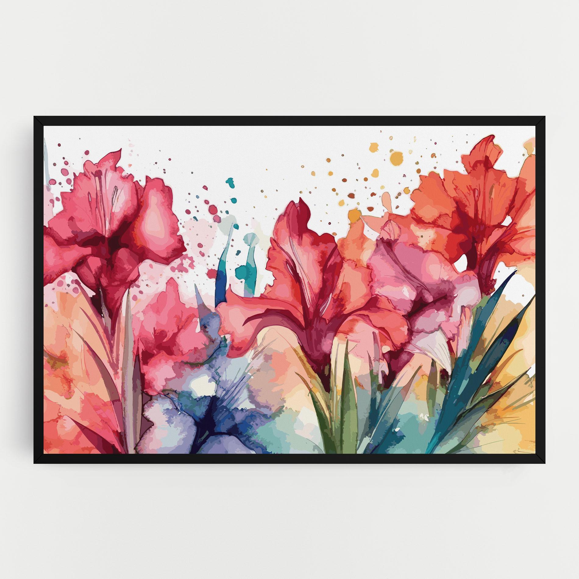 Tablou Canvas Pink Blue Iris mockup 0