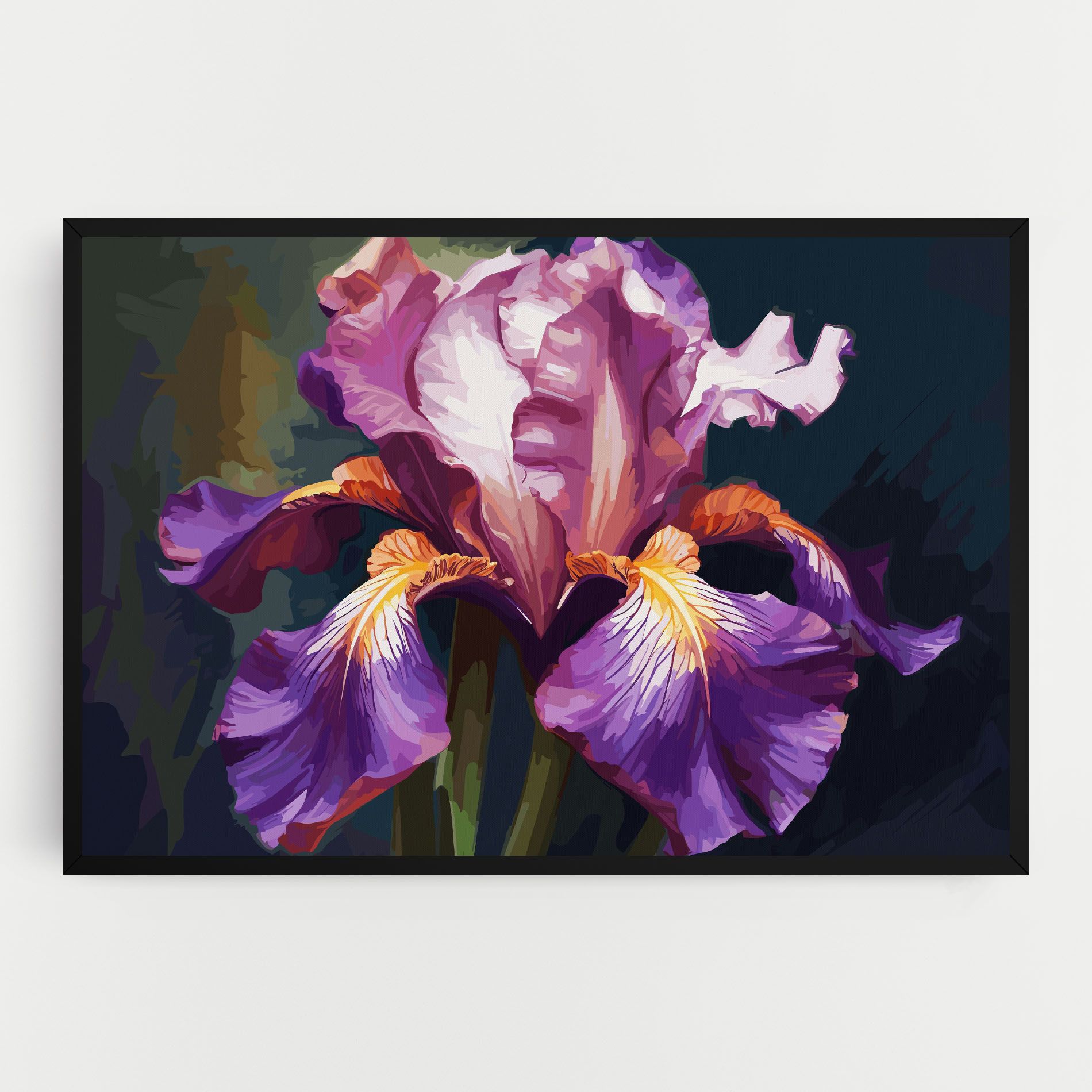 Purple Orange Iris Art mockup 0