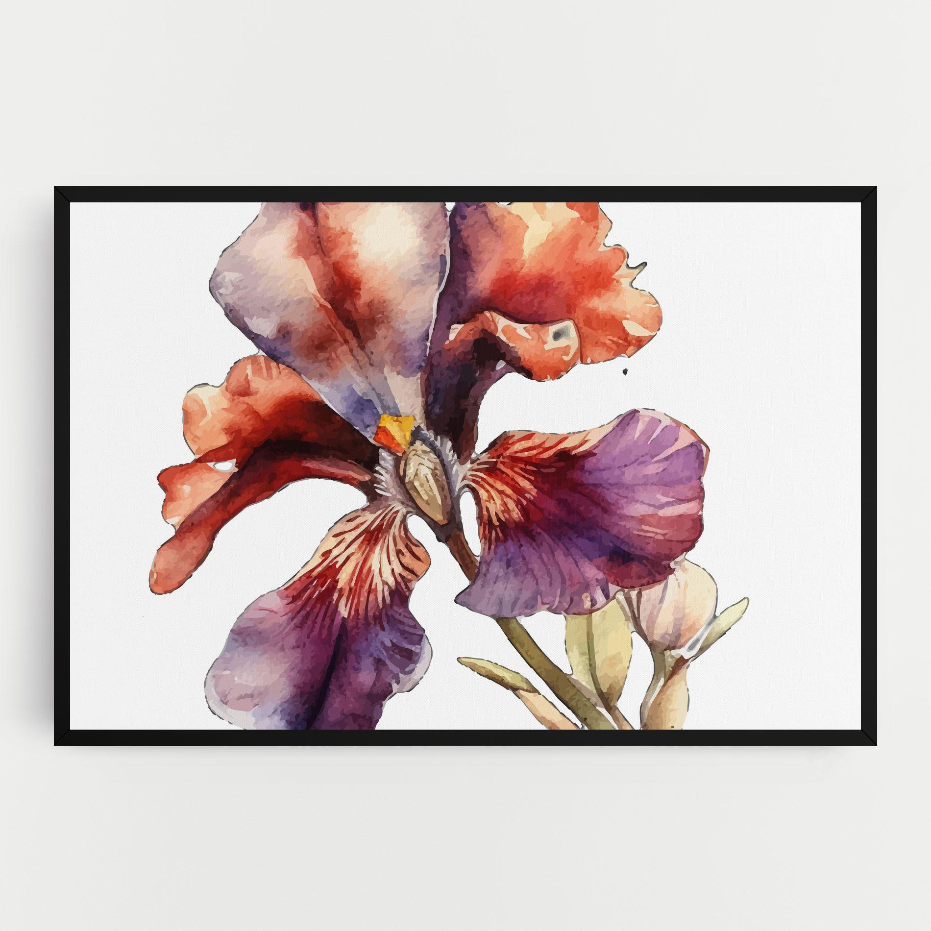 Tablou Canvas Watercolor Iris mockup 0