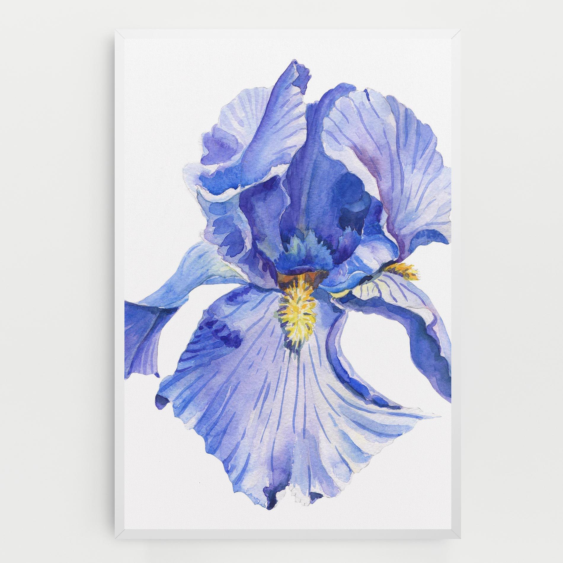 Tablou Canvas Purple Iris On White mockup 0