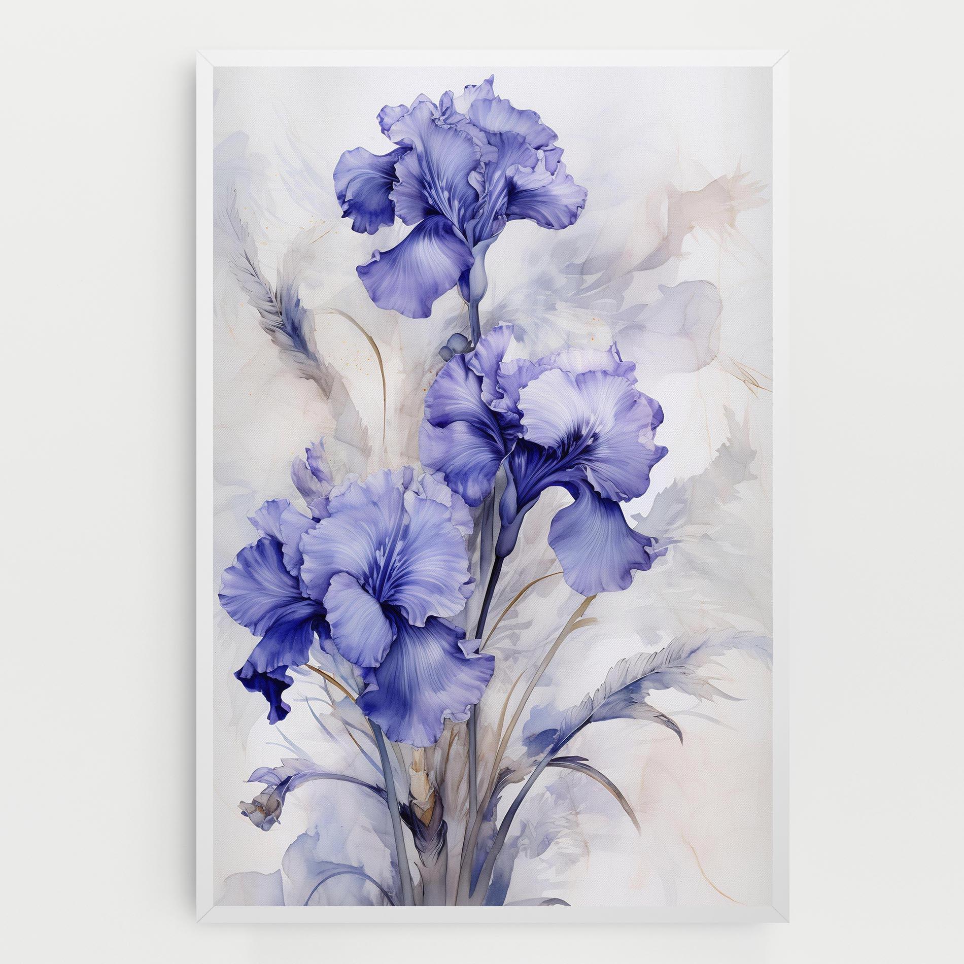 Tablou Canvas Purple Iris Painting mockup 0