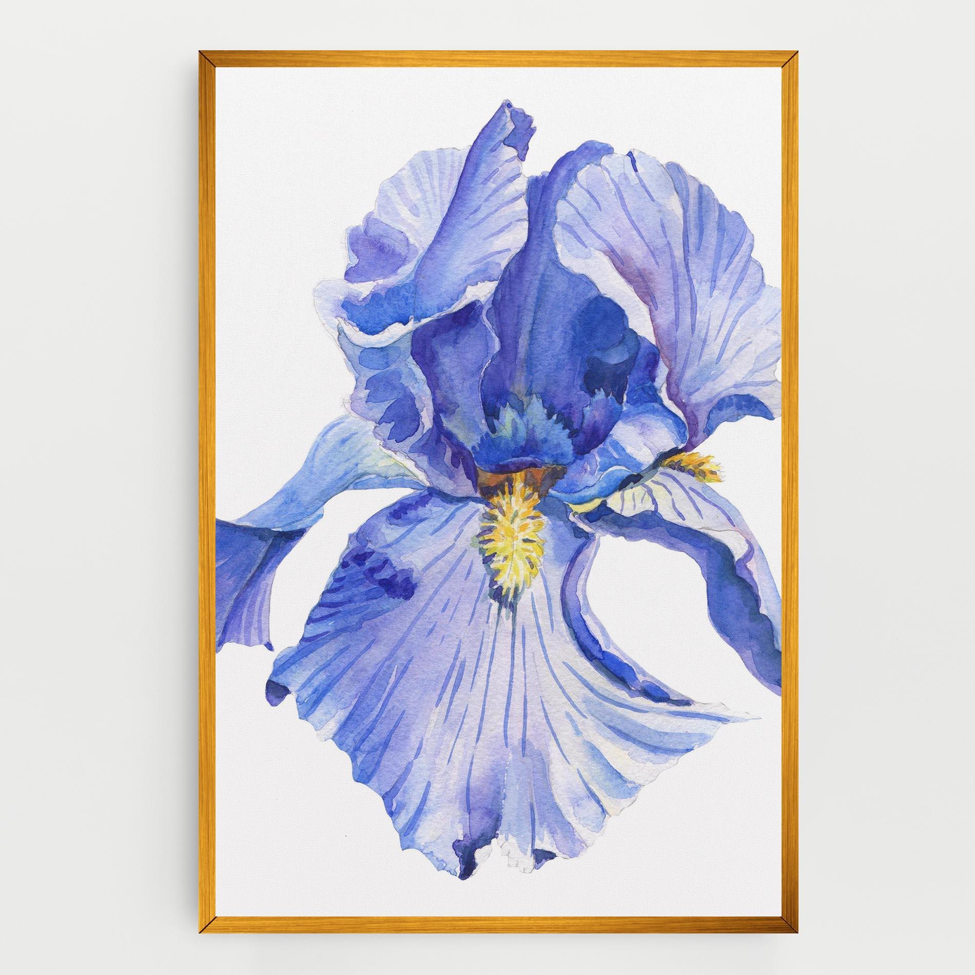Tablou Canvas Purple Iris On White mockup 0