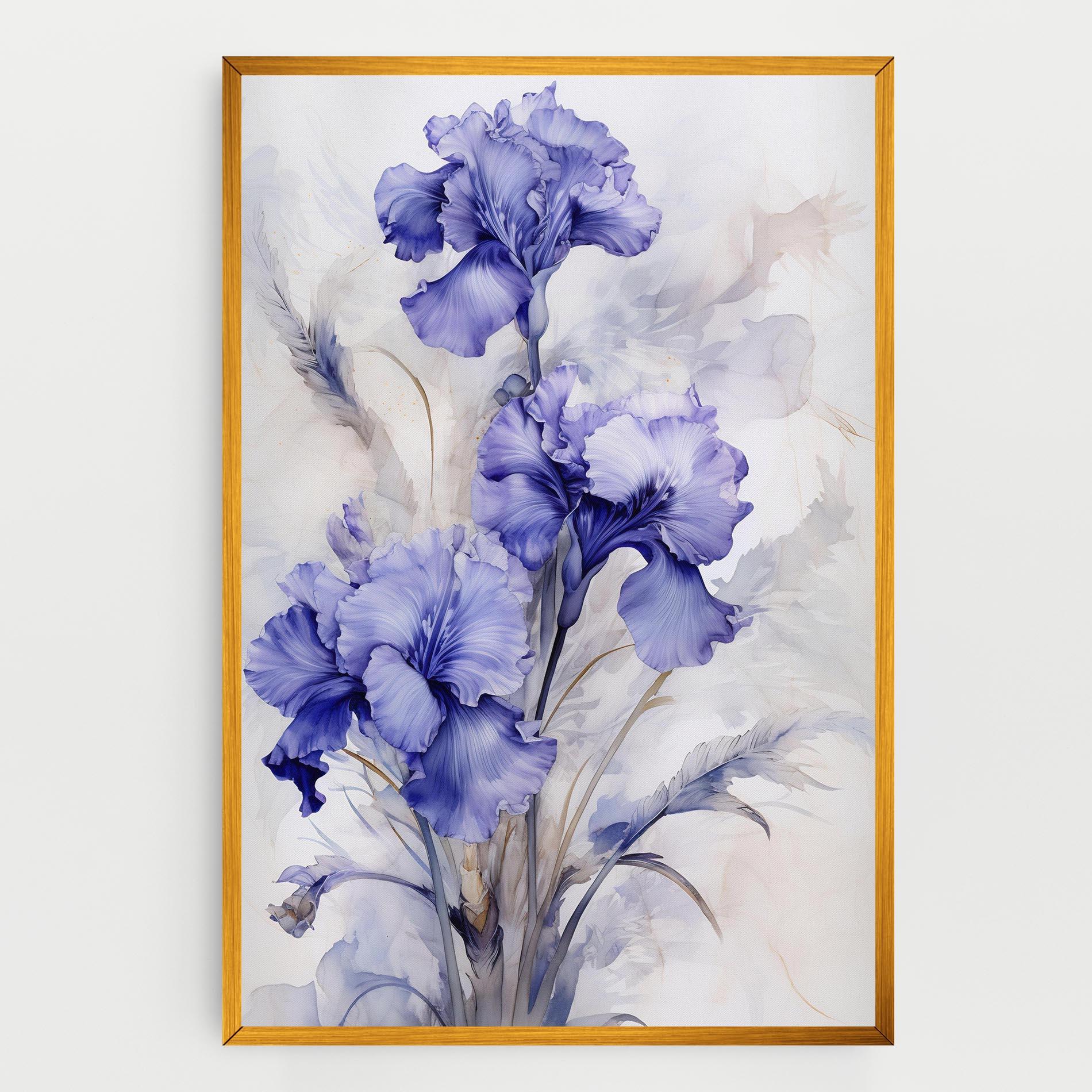 Tablou Canvas Purple Iris Painting mockup 0