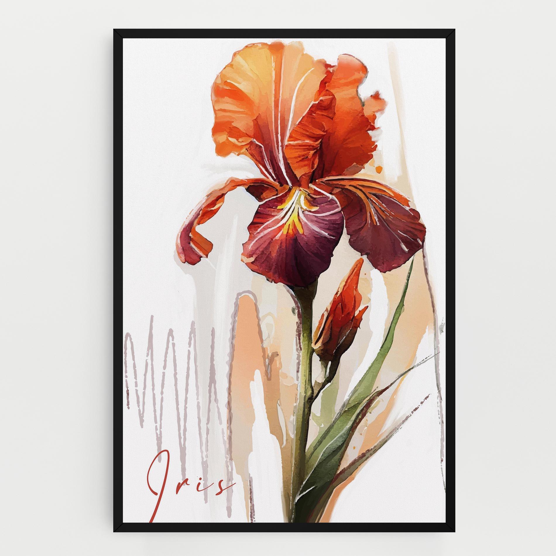 Tablou Canvas Orange Iris mockup 0