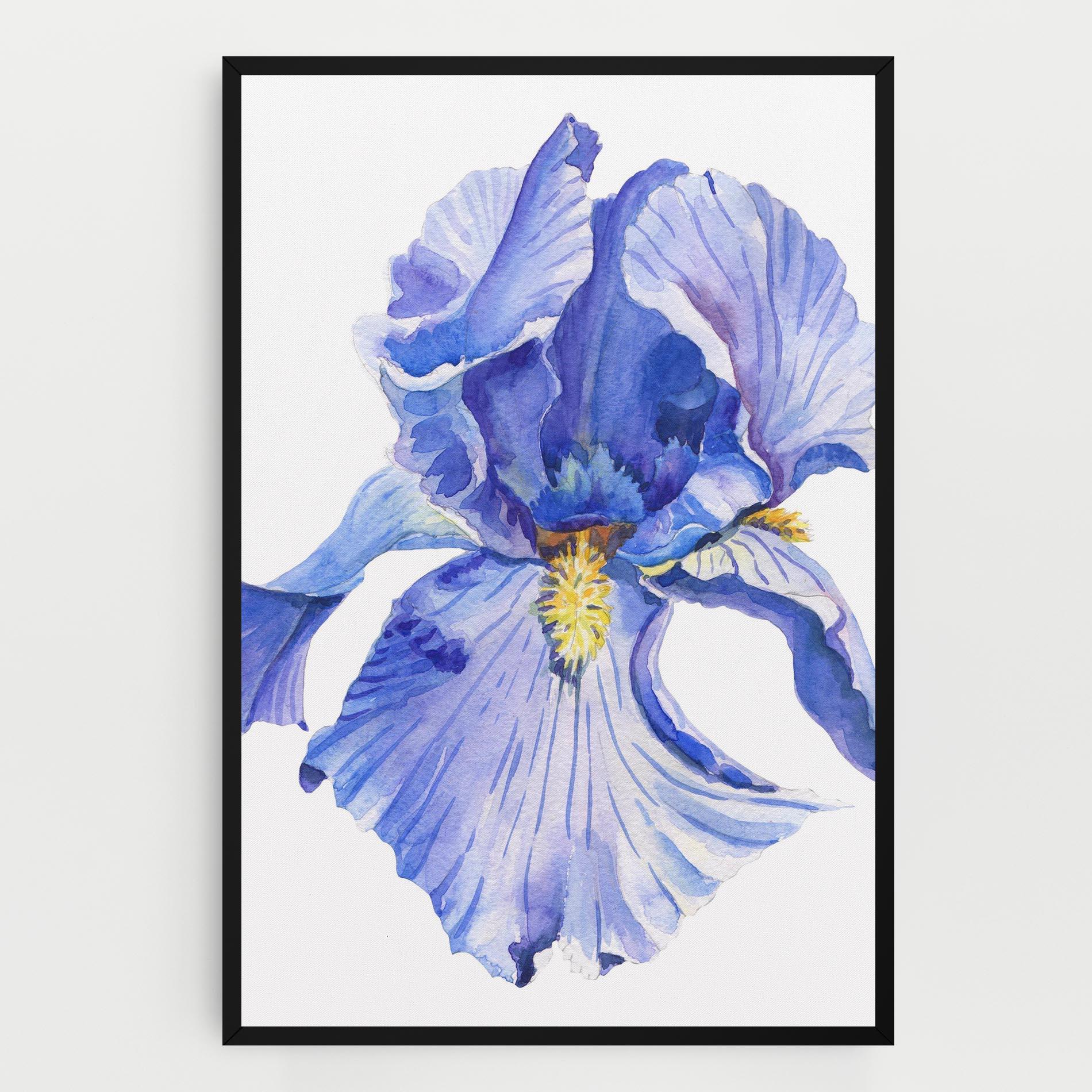 Tablou Canvas Purple Iris On White mockup 0