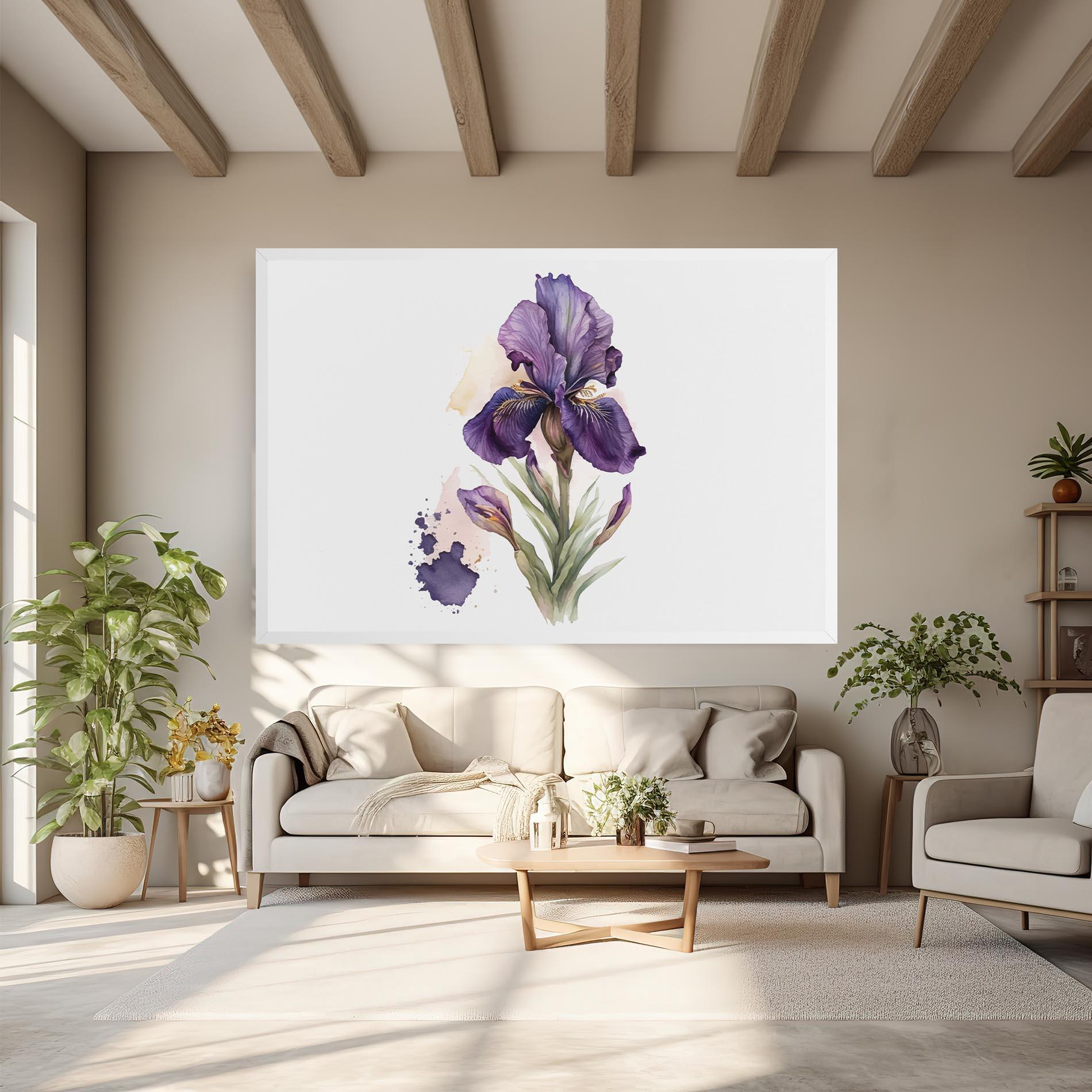 Tablou Canvas Beautiful Purple Iris mockup 6