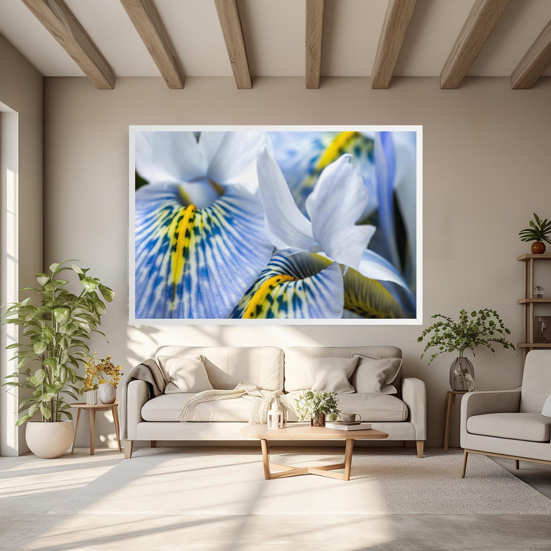 Tablou Canvas Blue Yellow Iris mockup 6