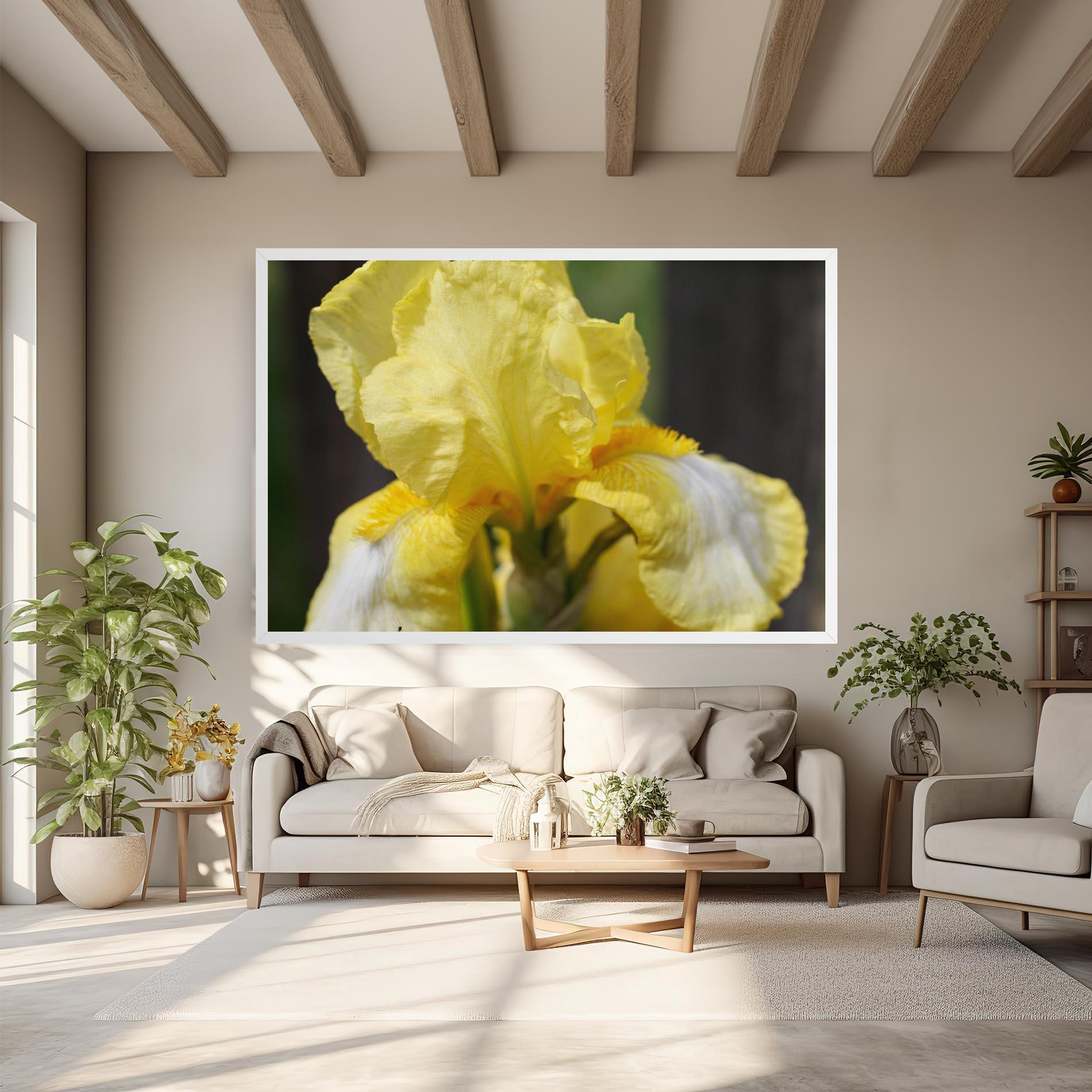 Tablou Canvas Garden Yellow Iris mockup 6