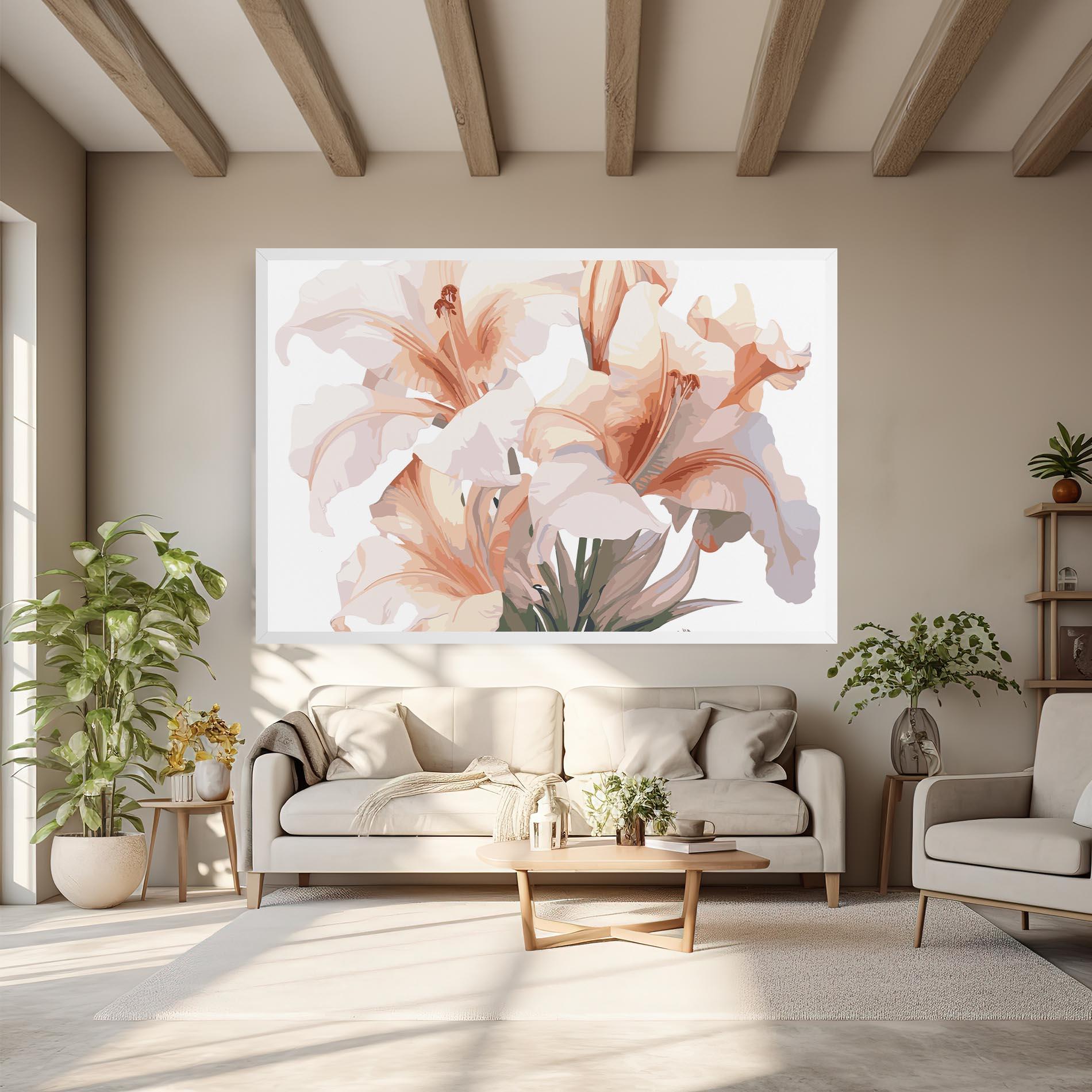 Tablou Canvas Light Orange Iris mockup 6