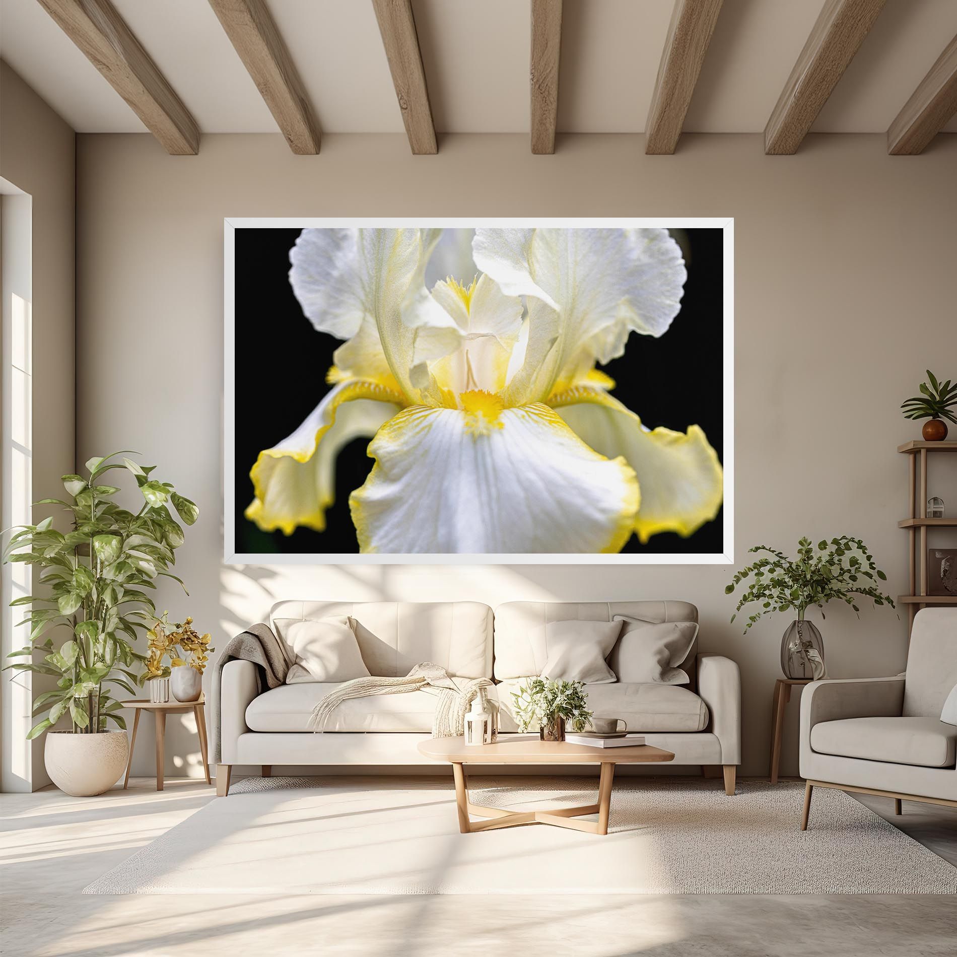 White Yellow Iris mockup 6