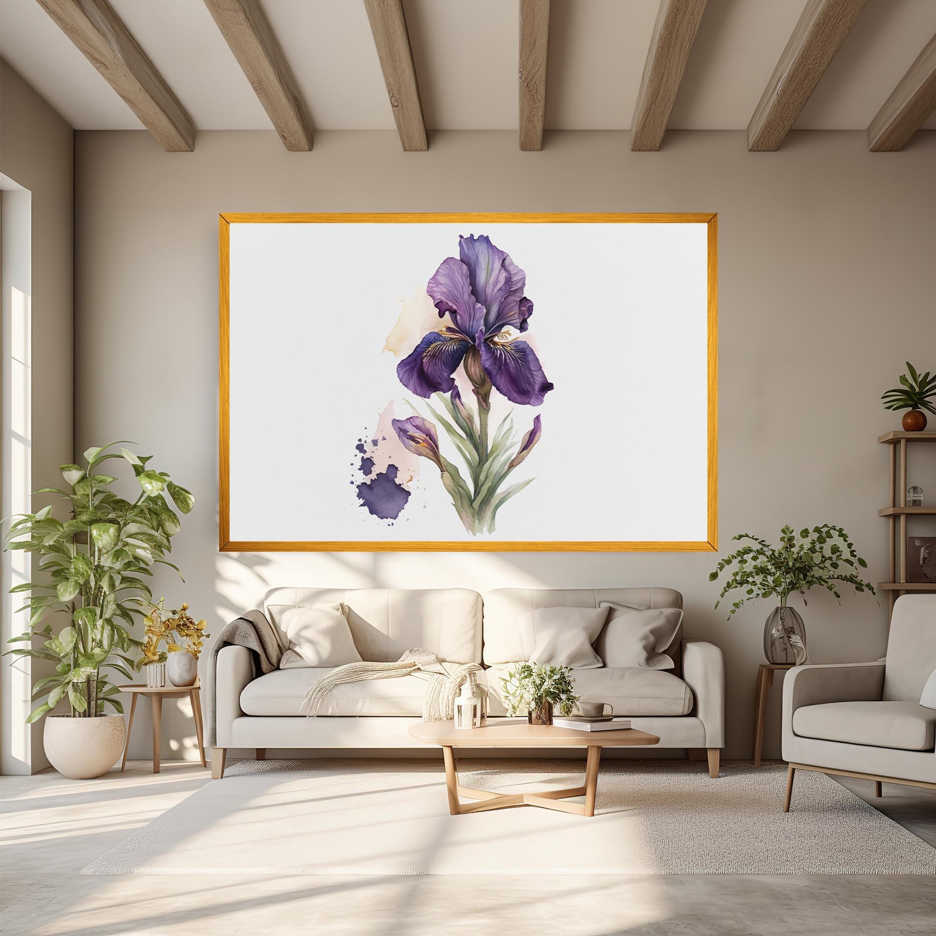Tablou Canvas Beautiful Purple Iris mockup 6