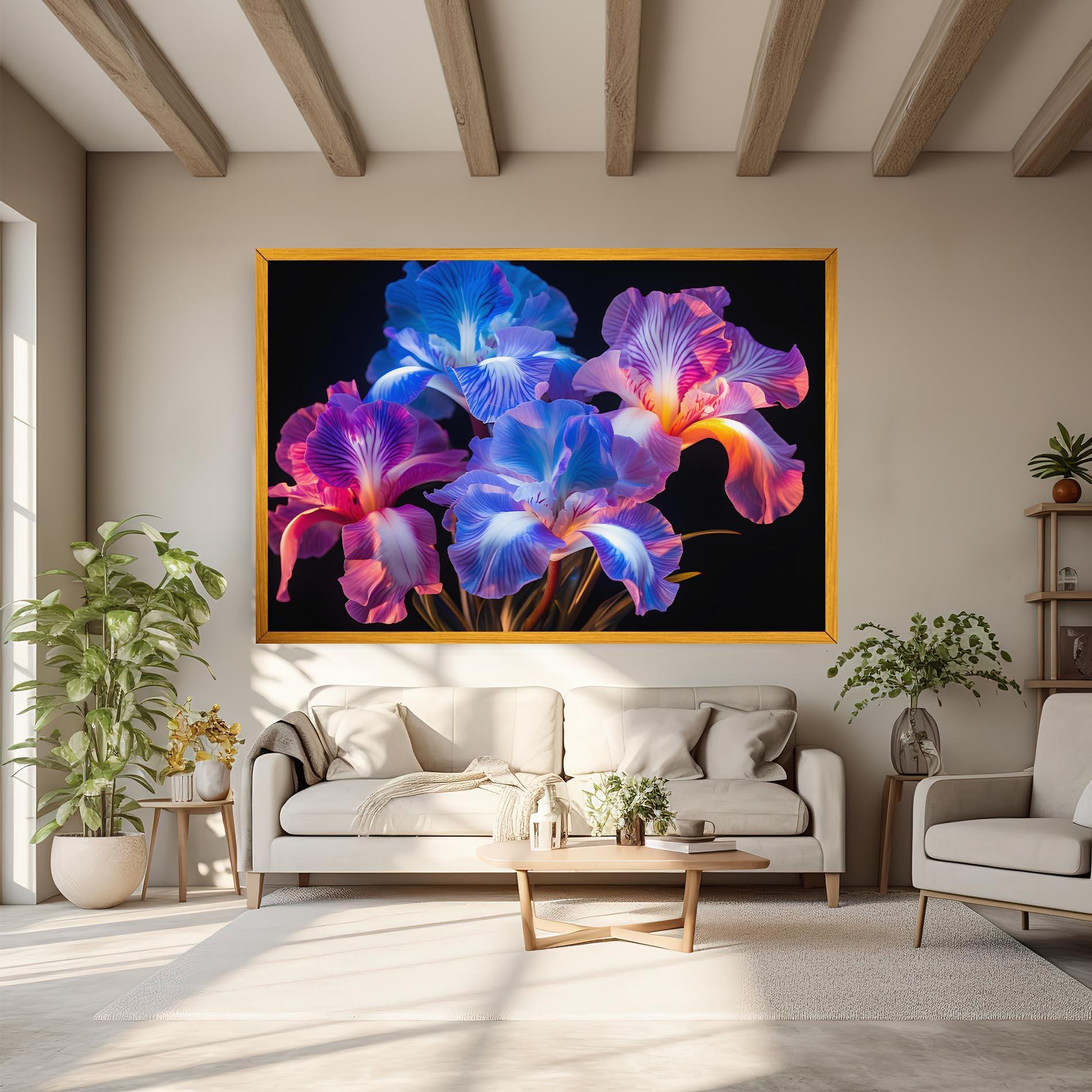 Tablou Canvas Blue Light Iris mockup 6