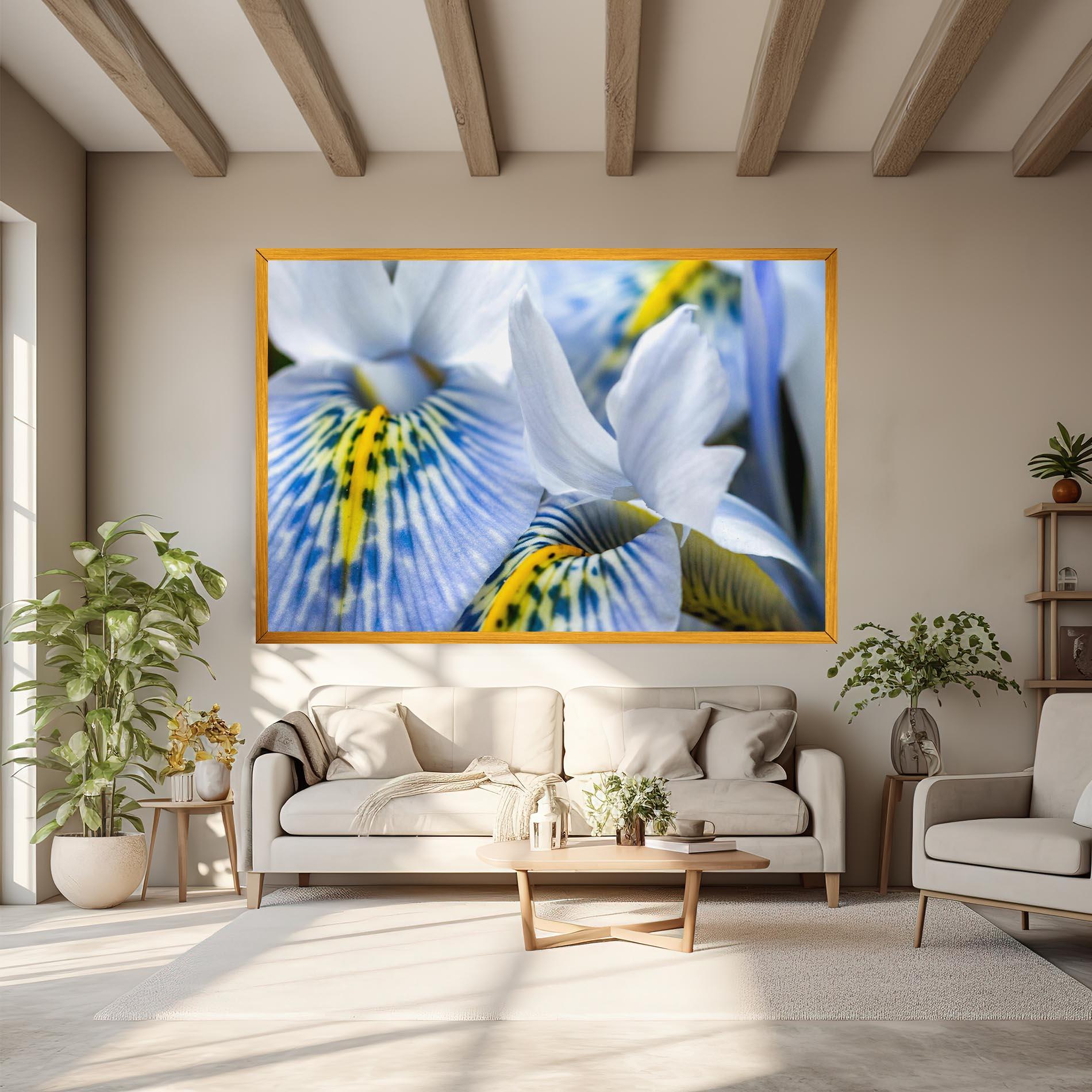 Tablou Canvas Blue Yellow Iris mockup 6