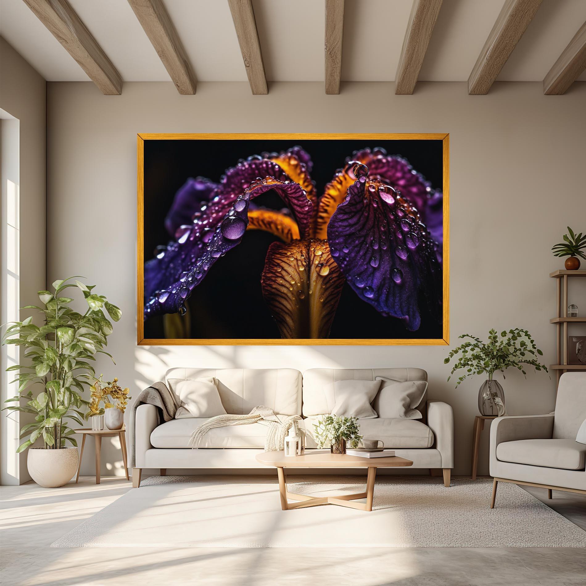 Tablou Canvas Dark Iris After Rain mockup 6