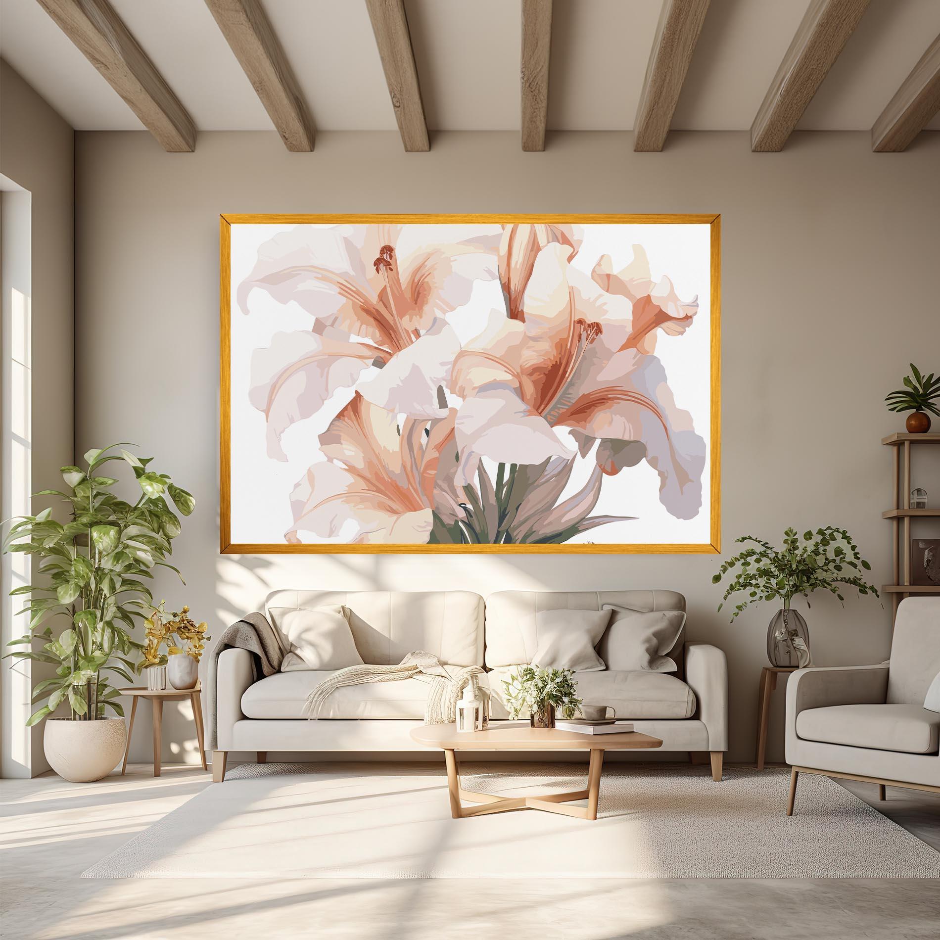 Tablou Canvas Light Orange Iris mockup 6