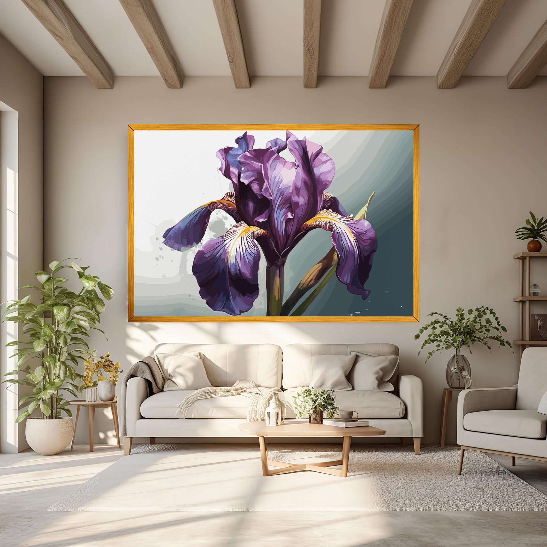 Tablou Canvas Purple Blue Iris mockup 6