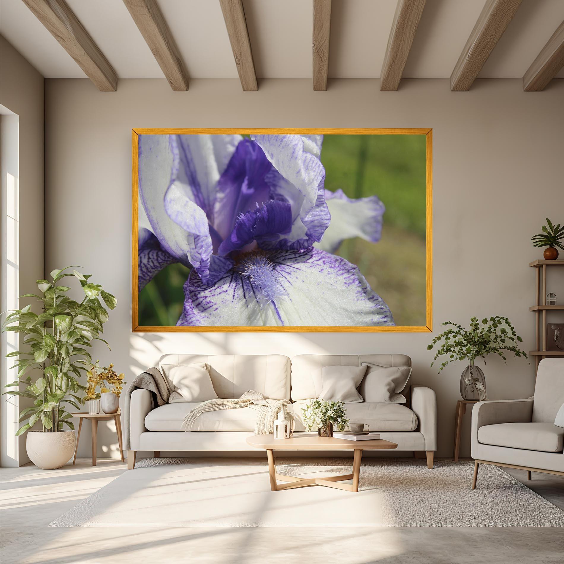 Tablou Canvas White Purple Iris mockup 6