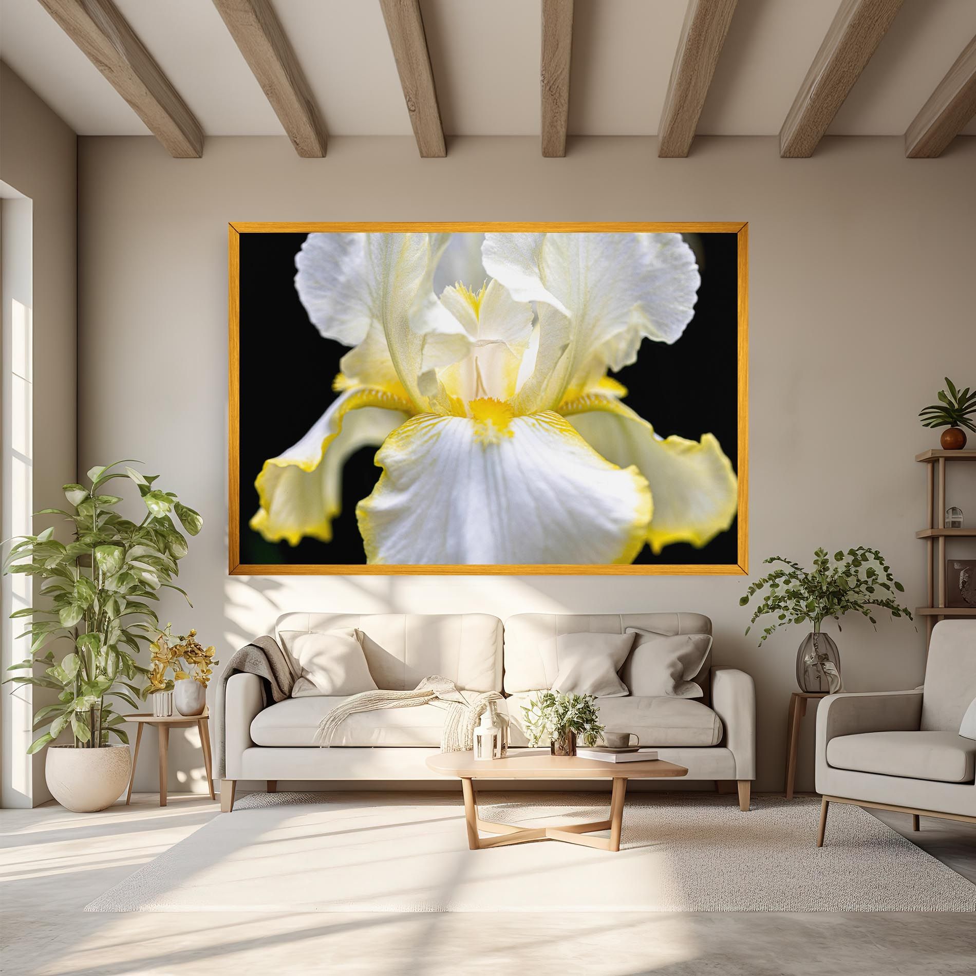White Yellow Iris mockup 6