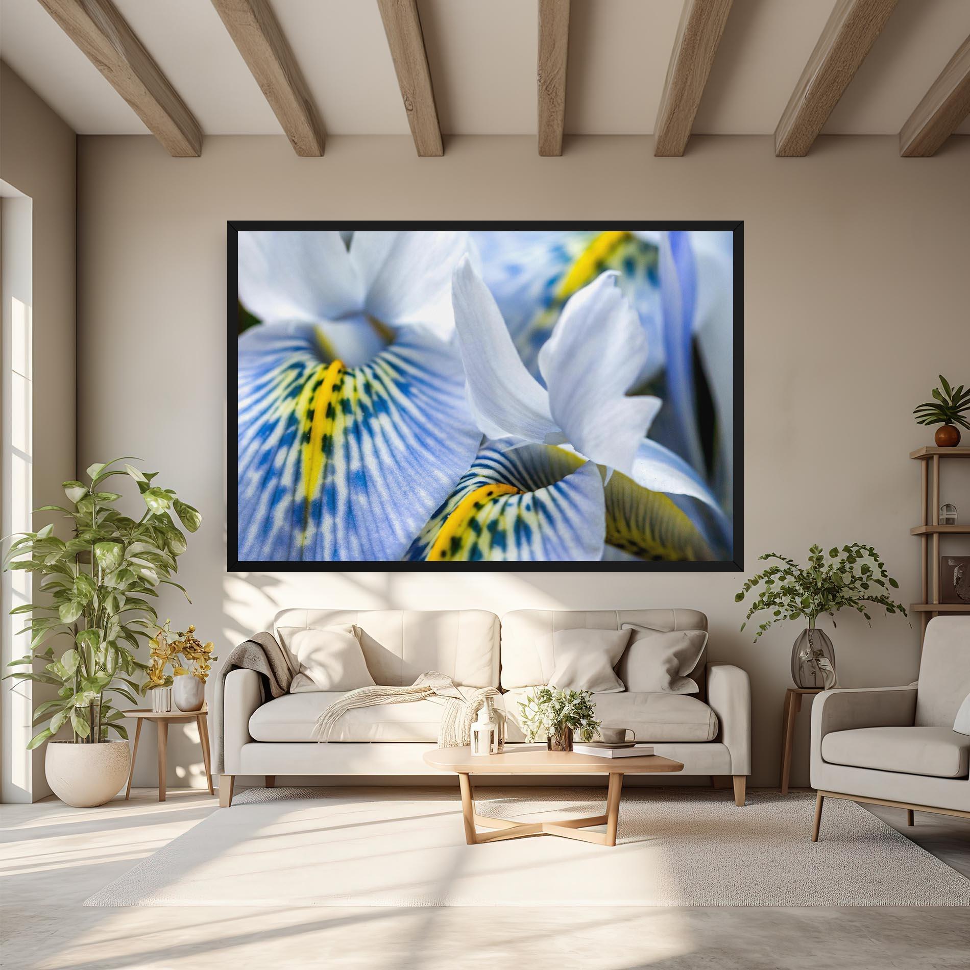 Tablou Canvas Blue Yellow Iris mockup 6