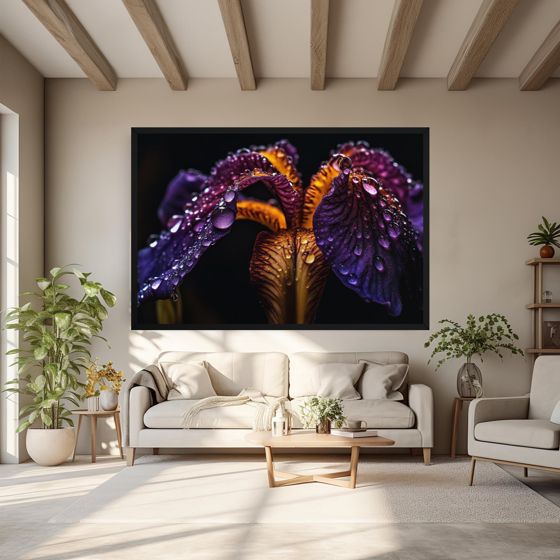 Tablou Canvas Dark Iris After Rain mockup 6