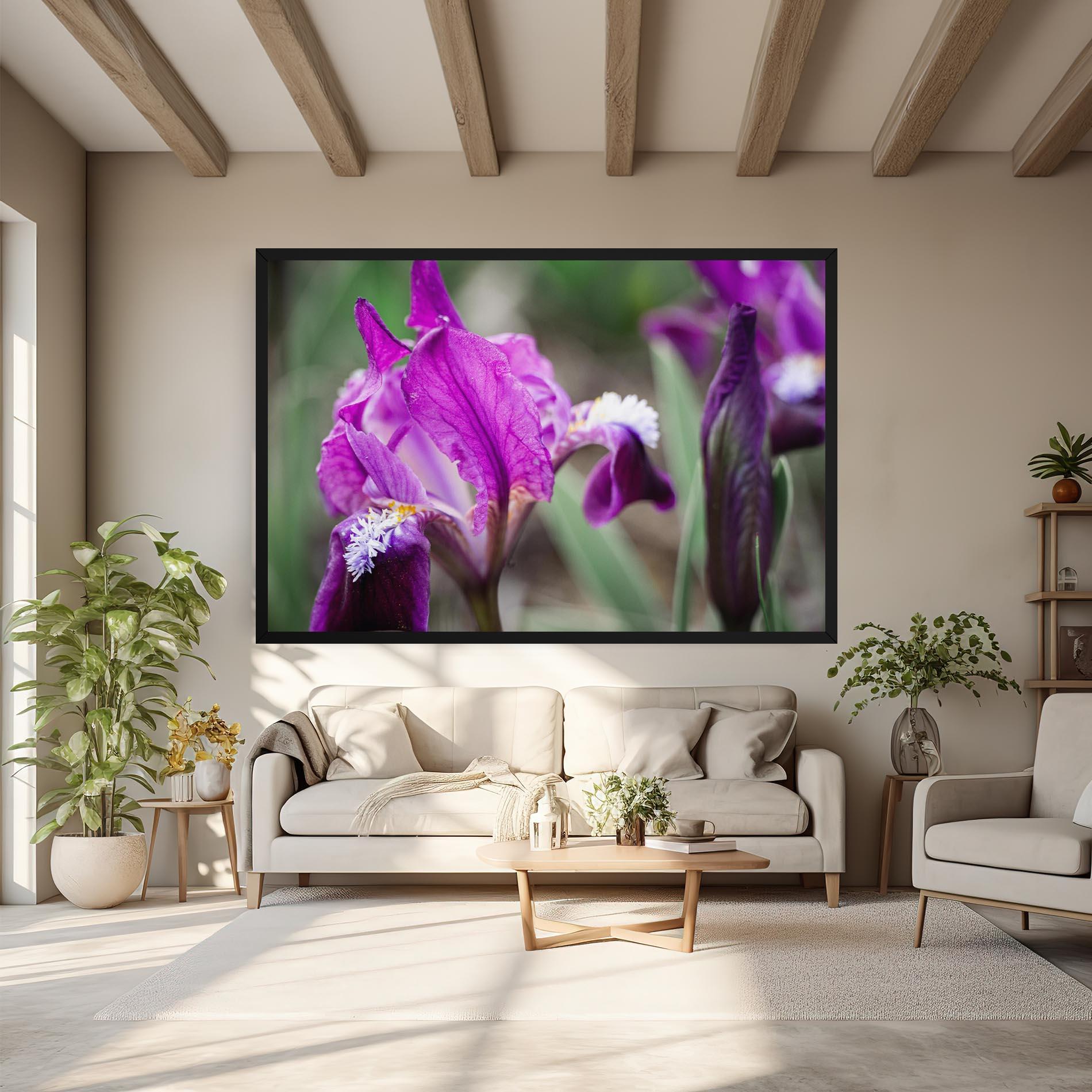 Tablou Canvas Dark Pink Iris mockup 6