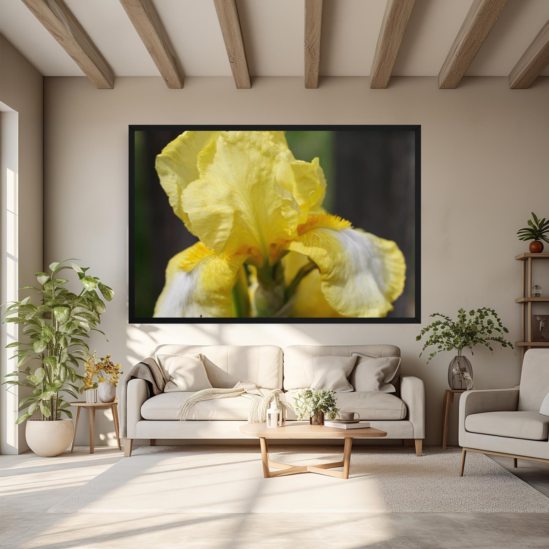 Tablou Canvas Garden Yellow Iris mockup 6