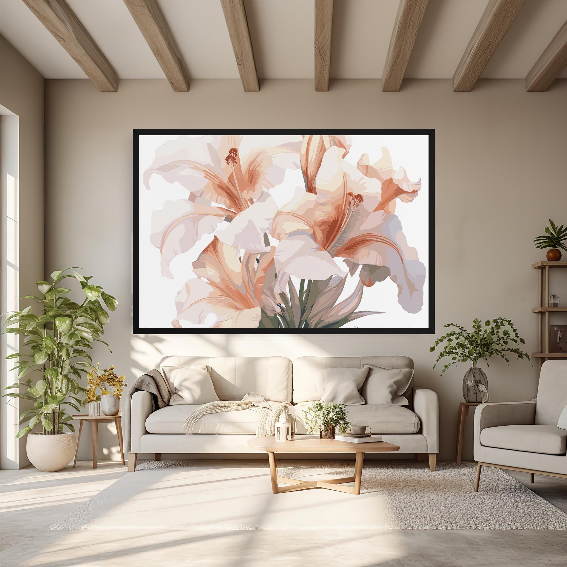 Tablou Canvas Light Orange Iris mockup 6