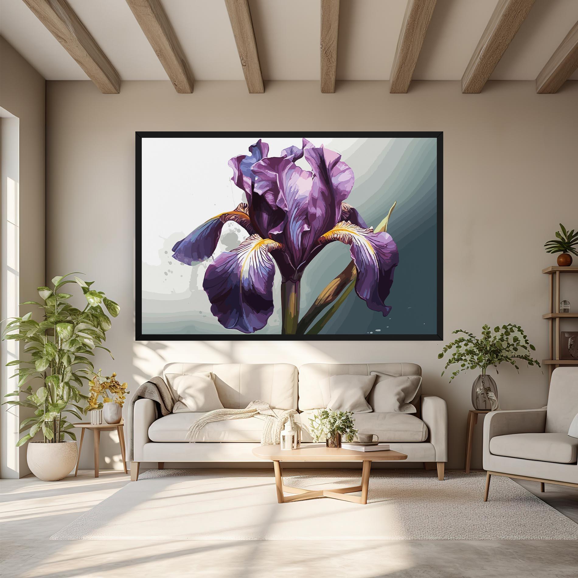 Tablou Canvas Purple Blue Iris mockup 6