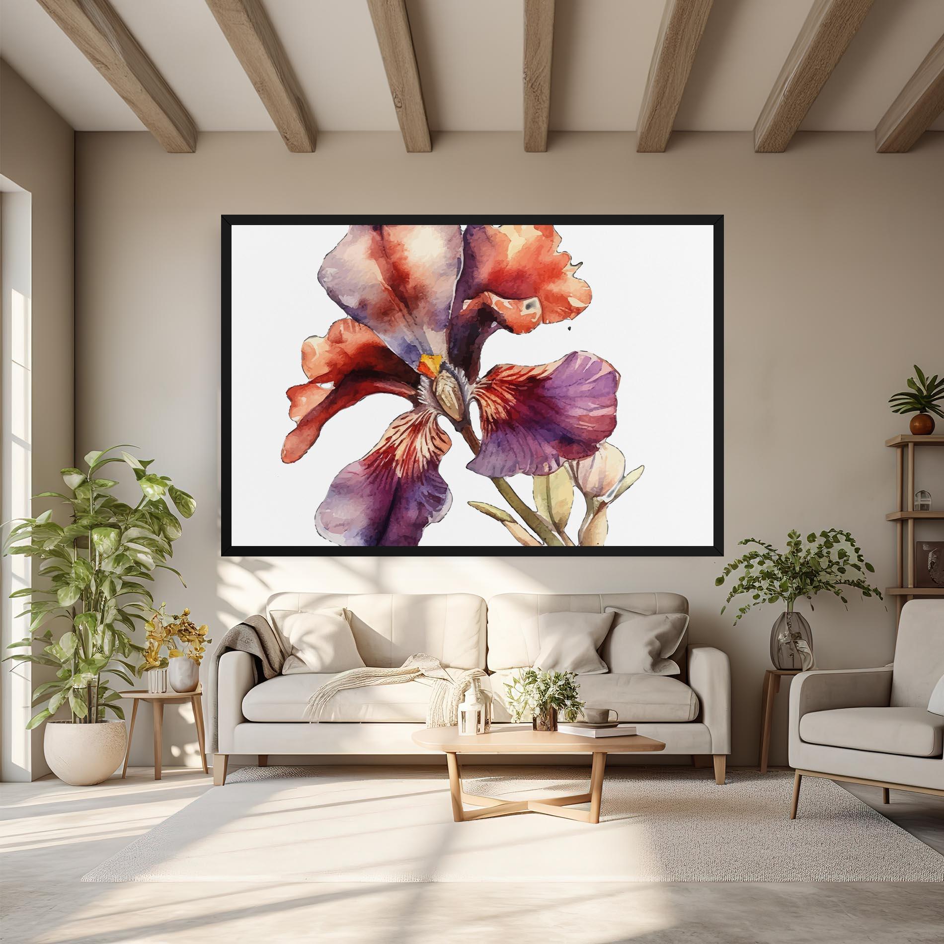 Tablou Canvas Watercolor Iris mockup 6
