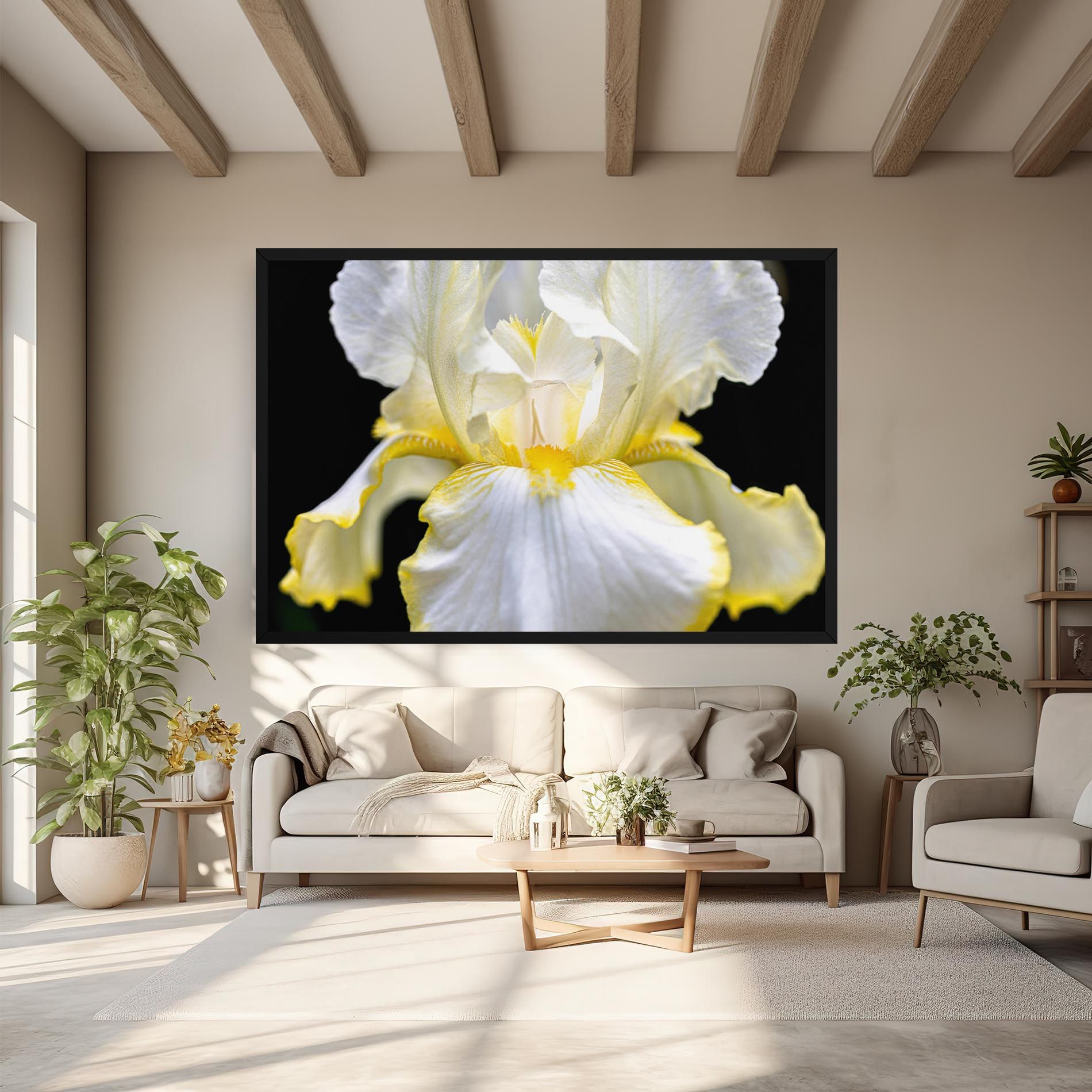 White Yellow Iris mockup 6
