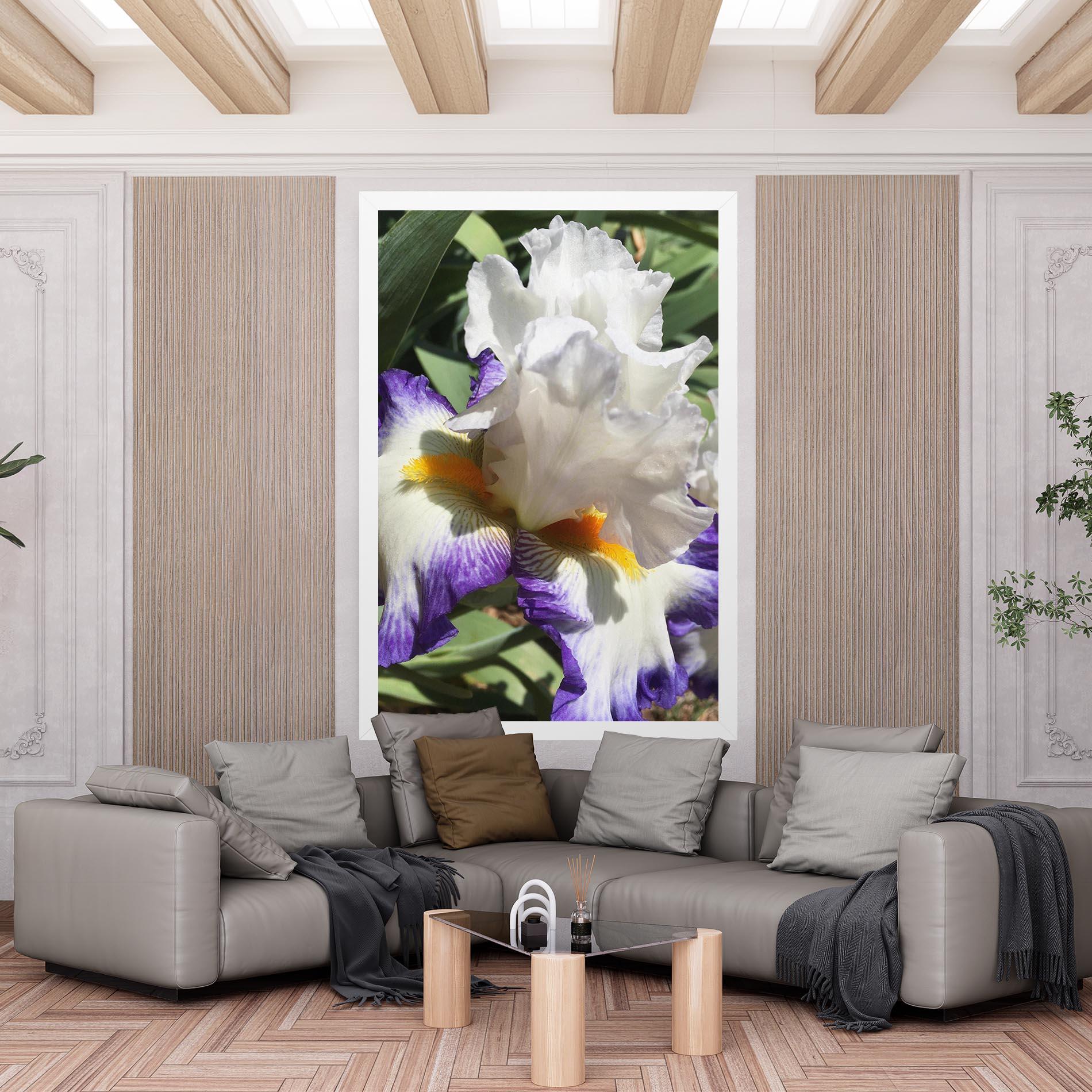 Tablou Canvas Garden White Purple Irirs mockup 6