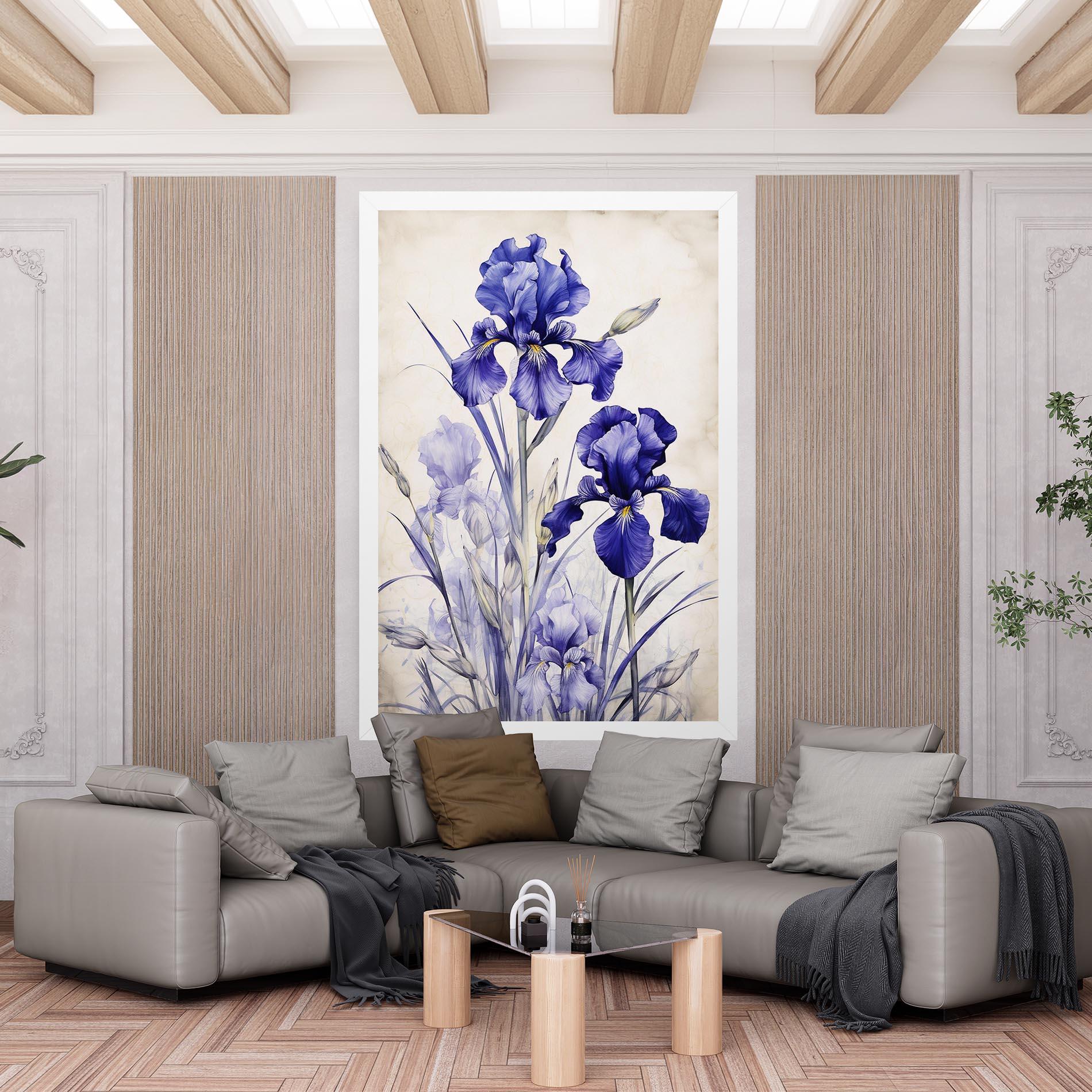 Tablou Canvas Irises Painting mockup 6