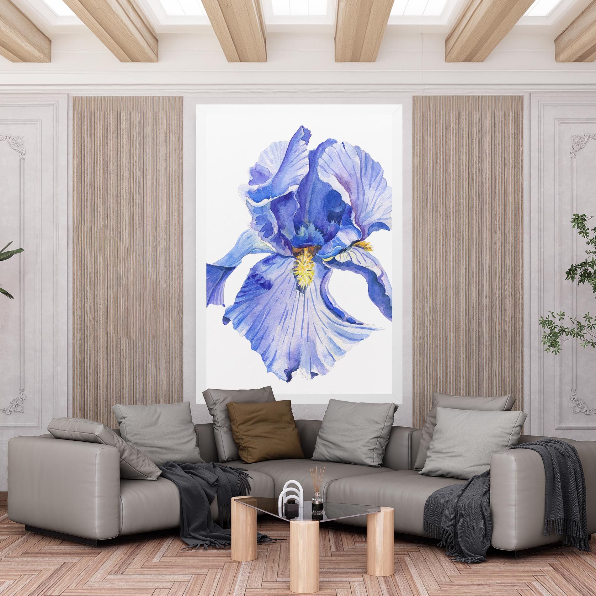 Purple Iris On White mockup 6