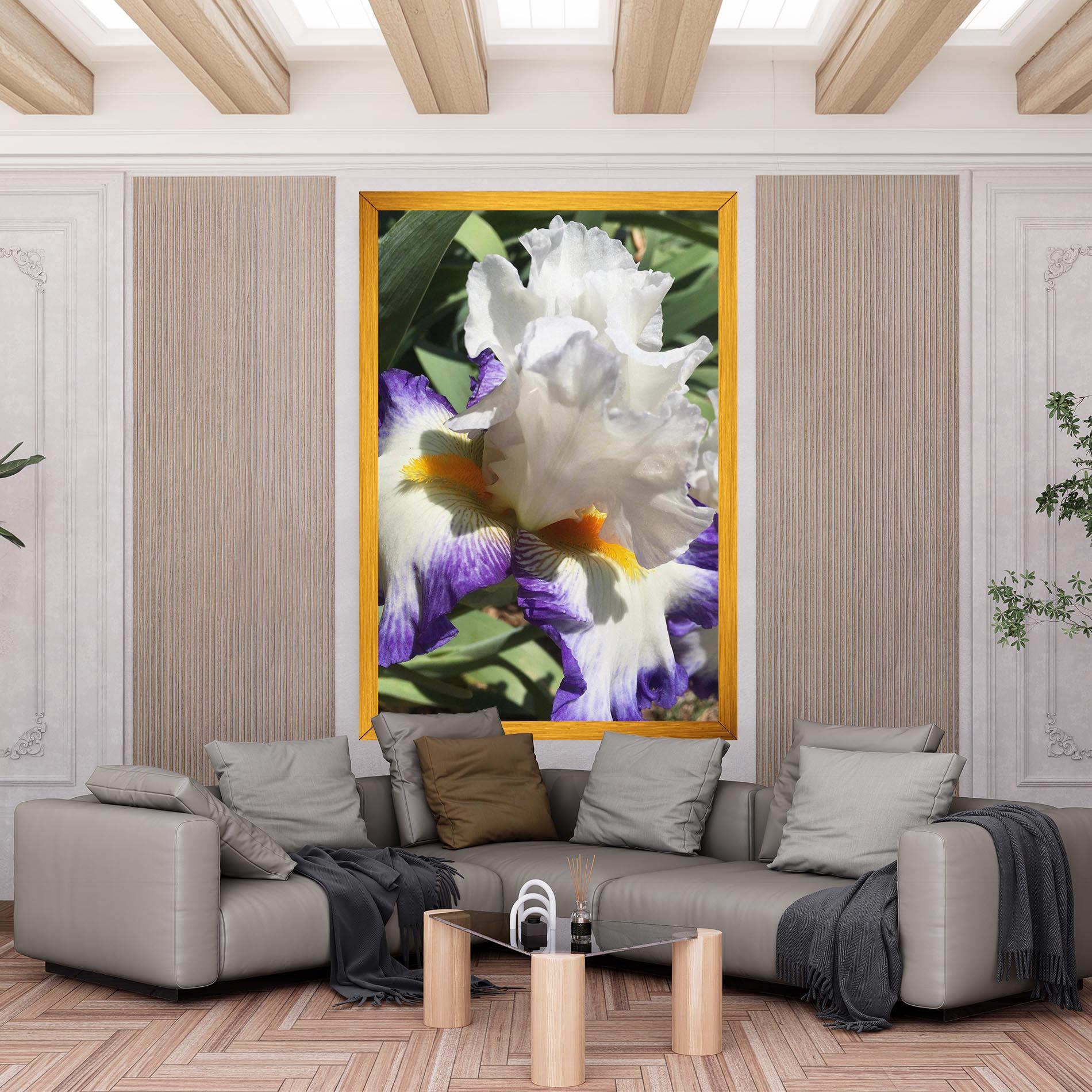 Tablou Canvas Garden White Purple Irirs mockup 6