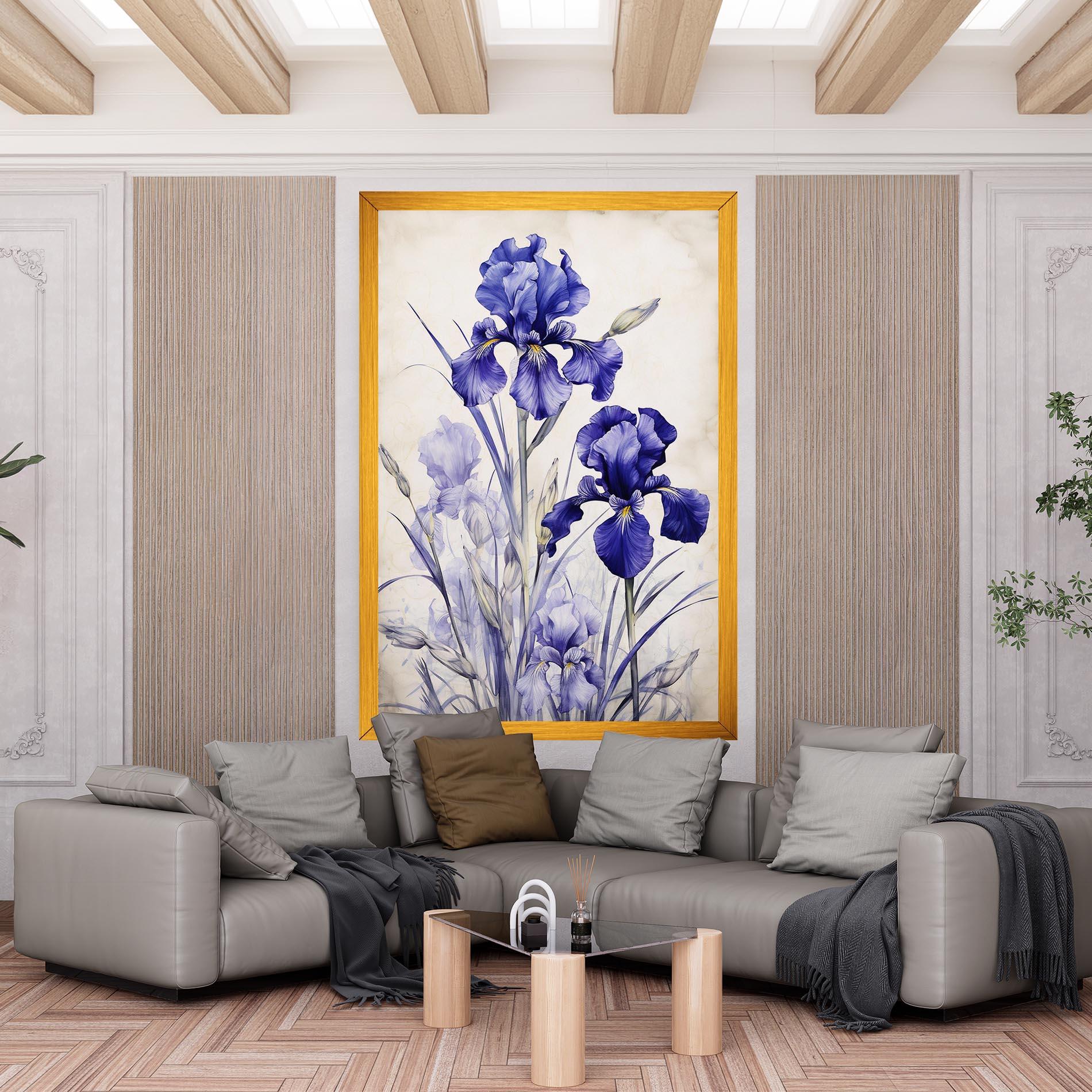 Tablou Canvas Irises Painting mockup 6