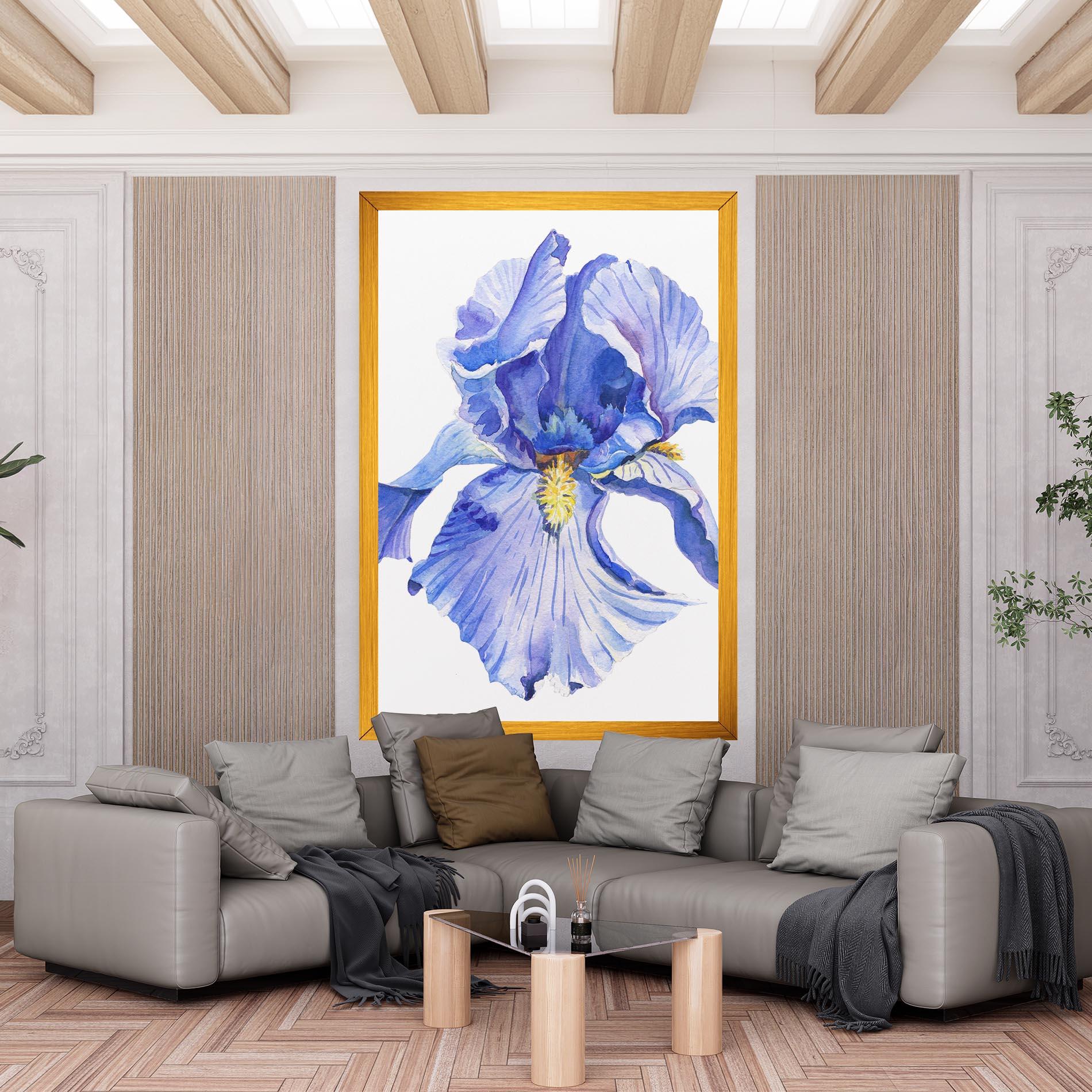 Tablou Canvas Purple Iris On White mockup 6