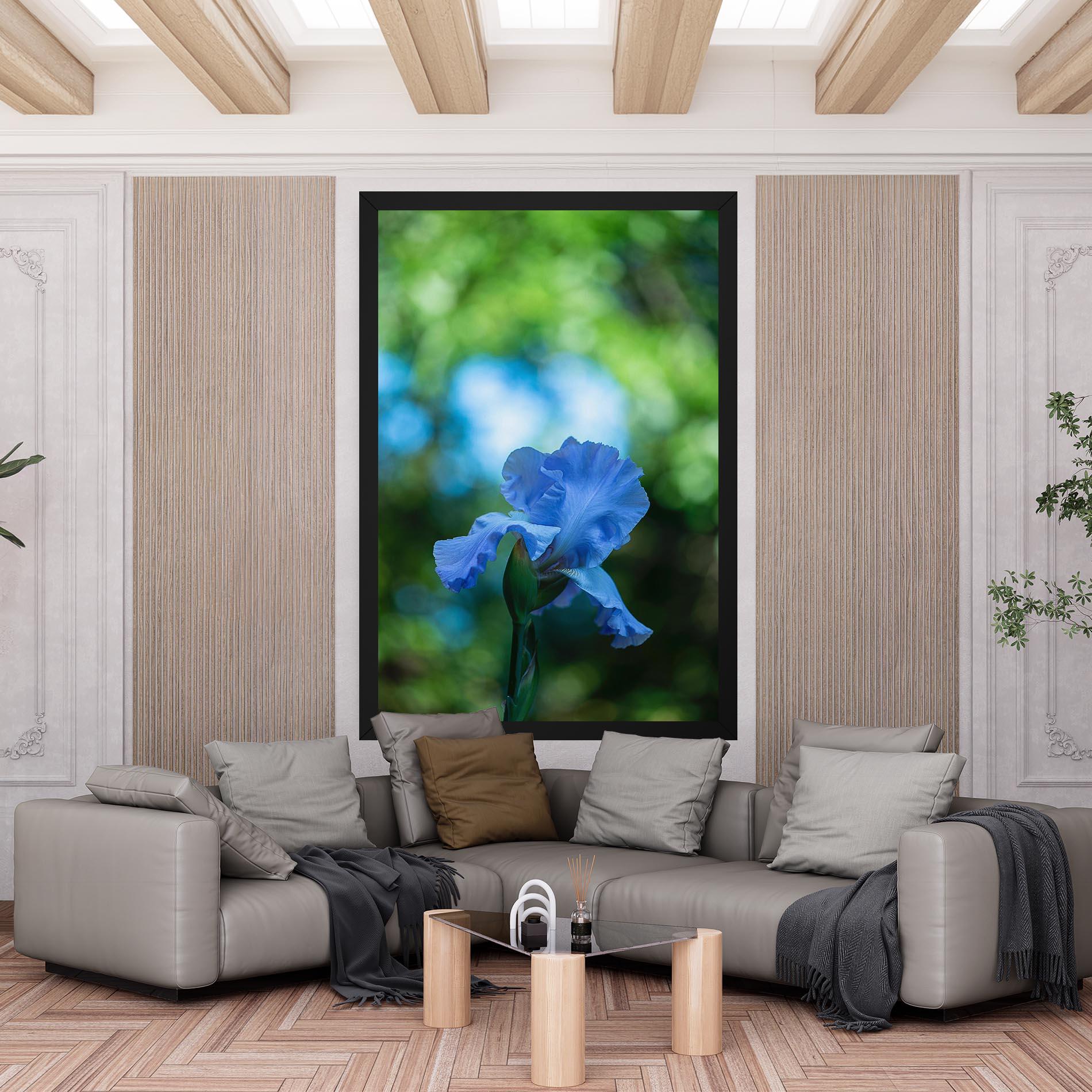 Tablou Canvas Blue Iris In The Garden mockup 6